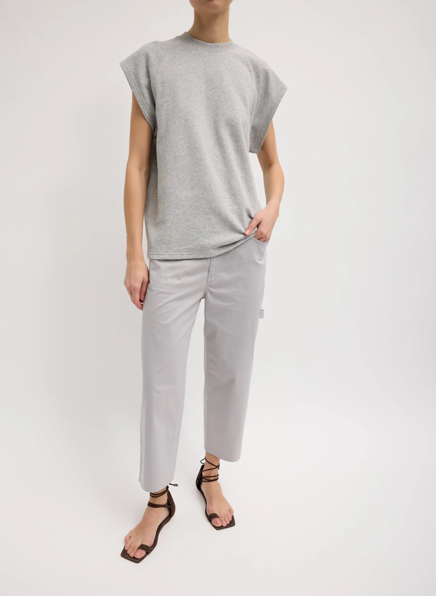 Garment Dyed Silky Cotton Cropped Slouchy Cargo Jean sold by Tibi product image thumbnail 2