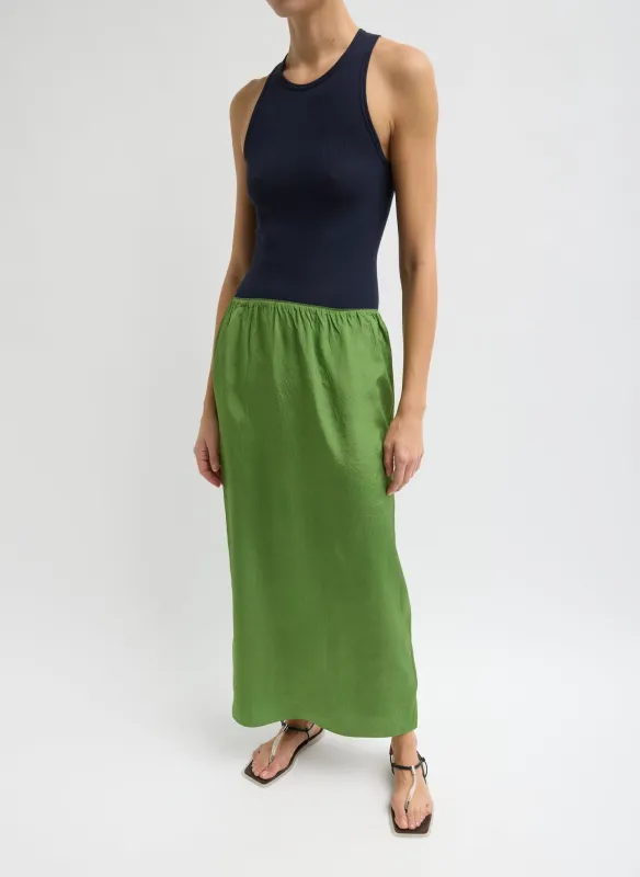 Summer Acetate Crinkle Maxi Slip Skirt sold by Tibi