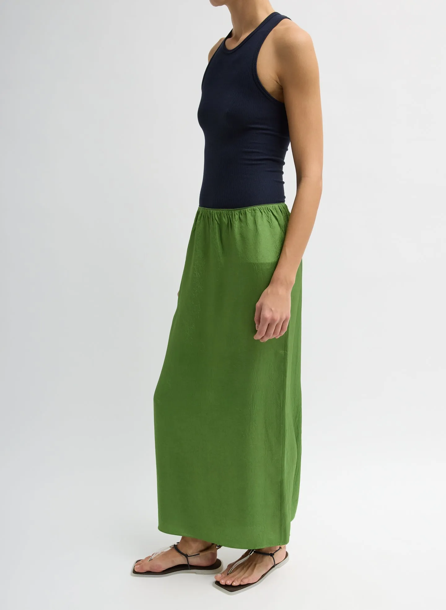 Summer Acetate Crinkle Maxi Slip Skirt sold by Tibi product image thumbnail 2