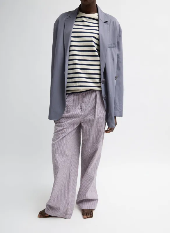 Garment Dyed Seersucker Stella Full Length Pant made by Tibi