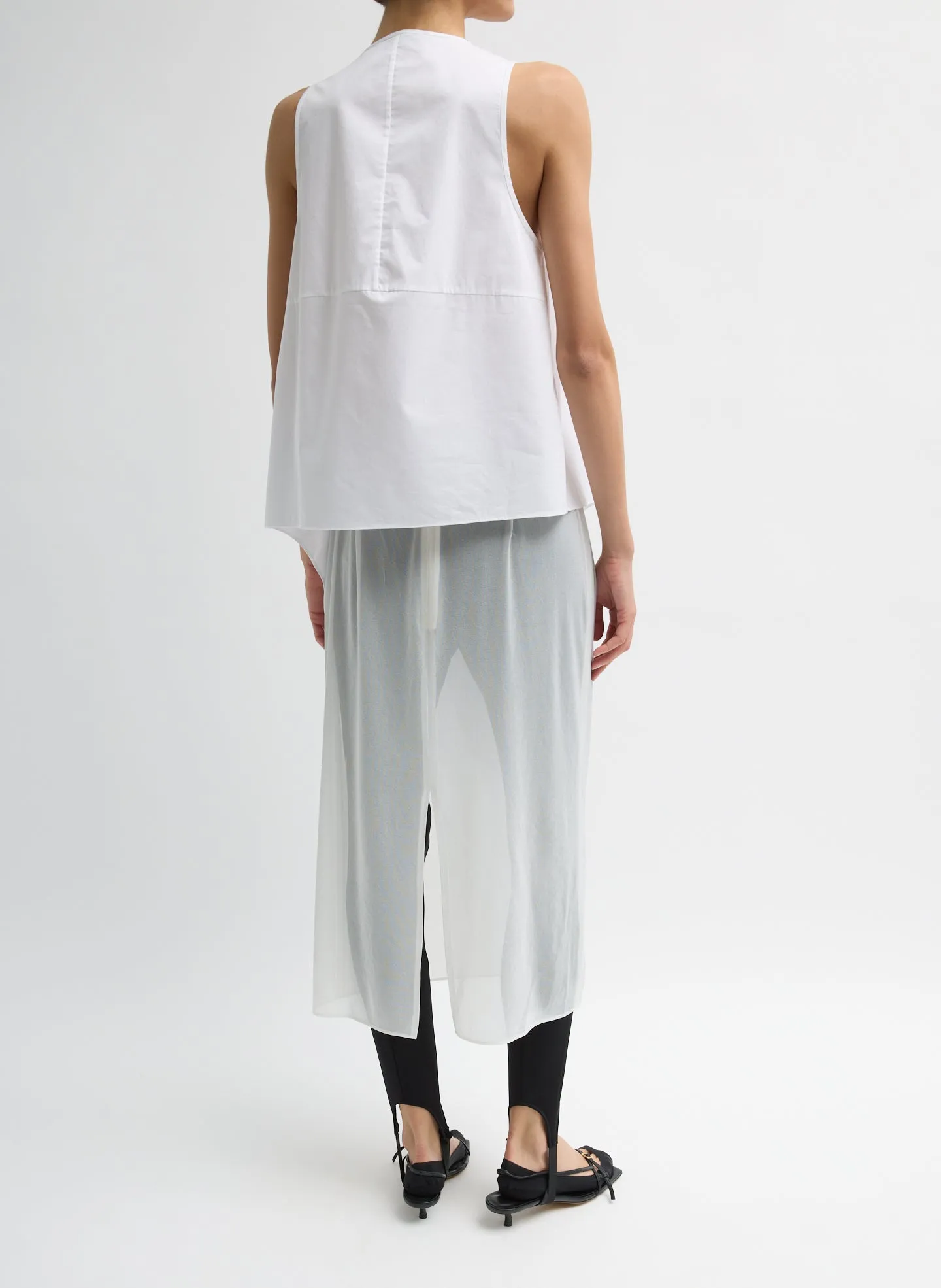 Eco Poplin Tie Front Top sold by Tibi product image thumbnail 5