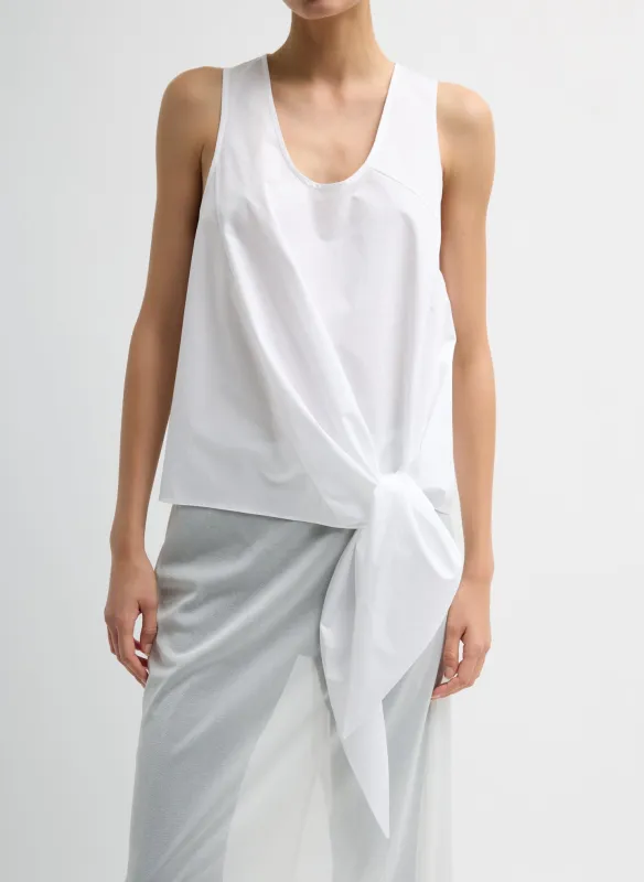 Eco Poplin Tie Front Top sold by Tibi