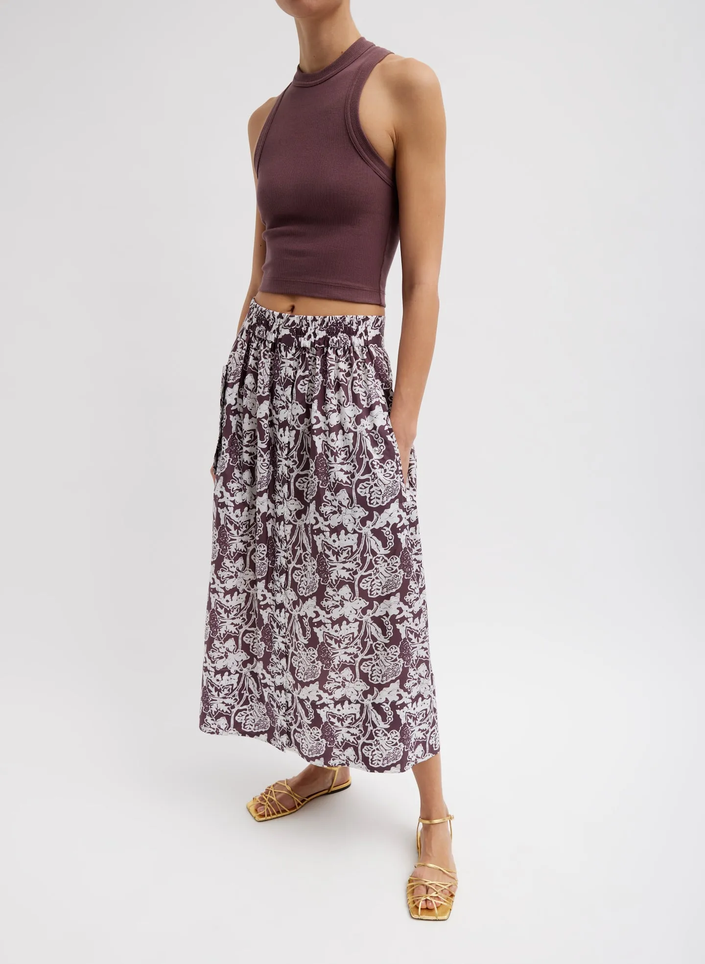 Ribbed T-Shirt Cropped Tank sold by Tibi product image thumbnail 3