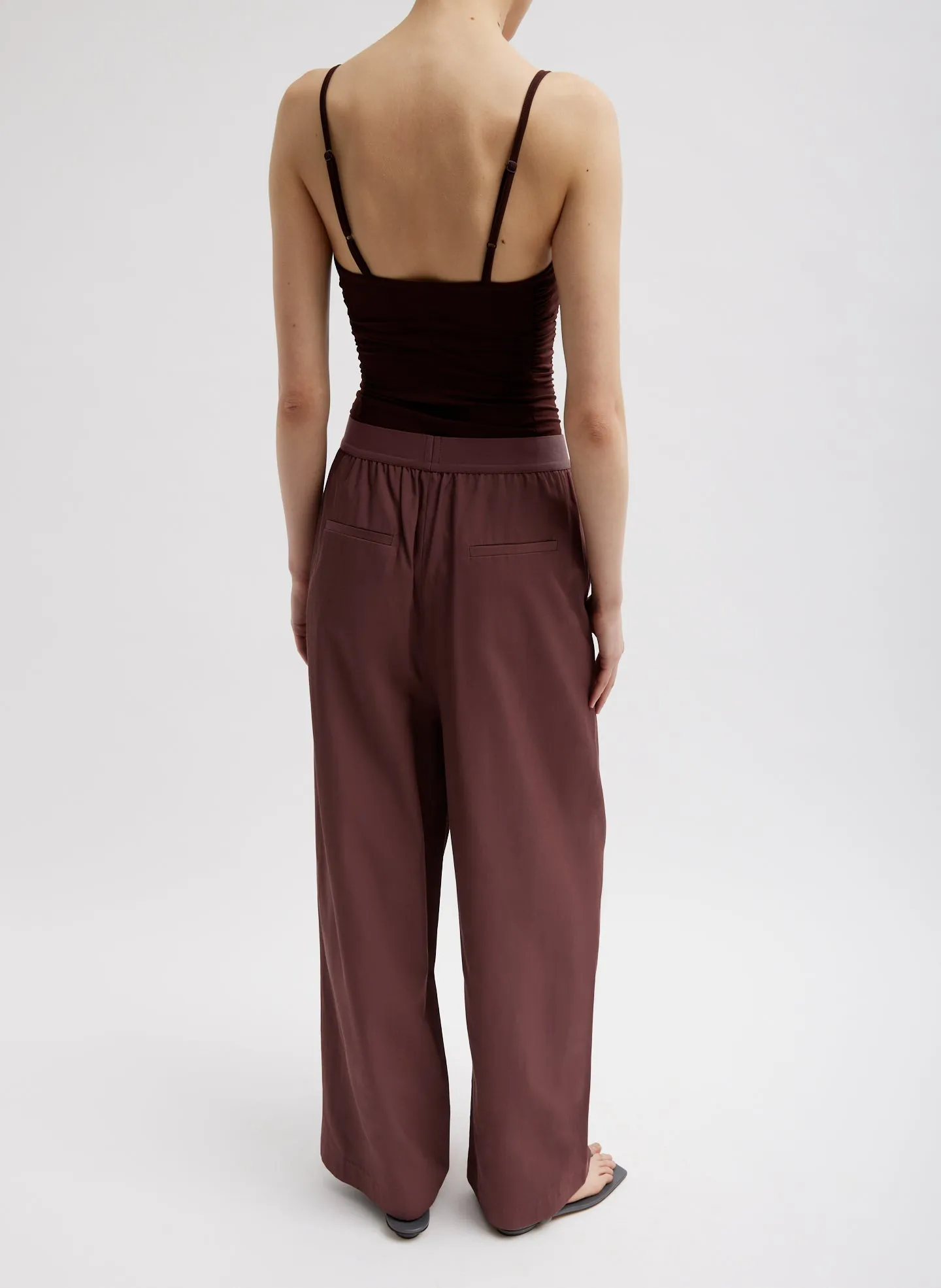 Stretch Light Weight Tech Knit Shirred Cami sold by Tibi product image thumbnail 4