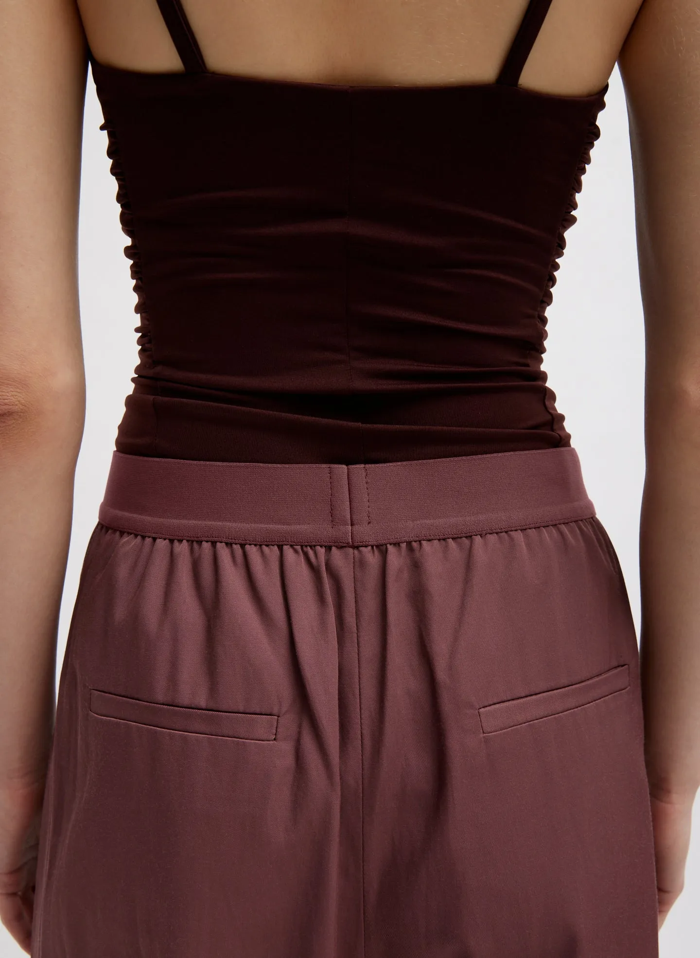 Stretch Light Weight Tech Knit Shirred Cami sold by Tibi product image thumbnail 2