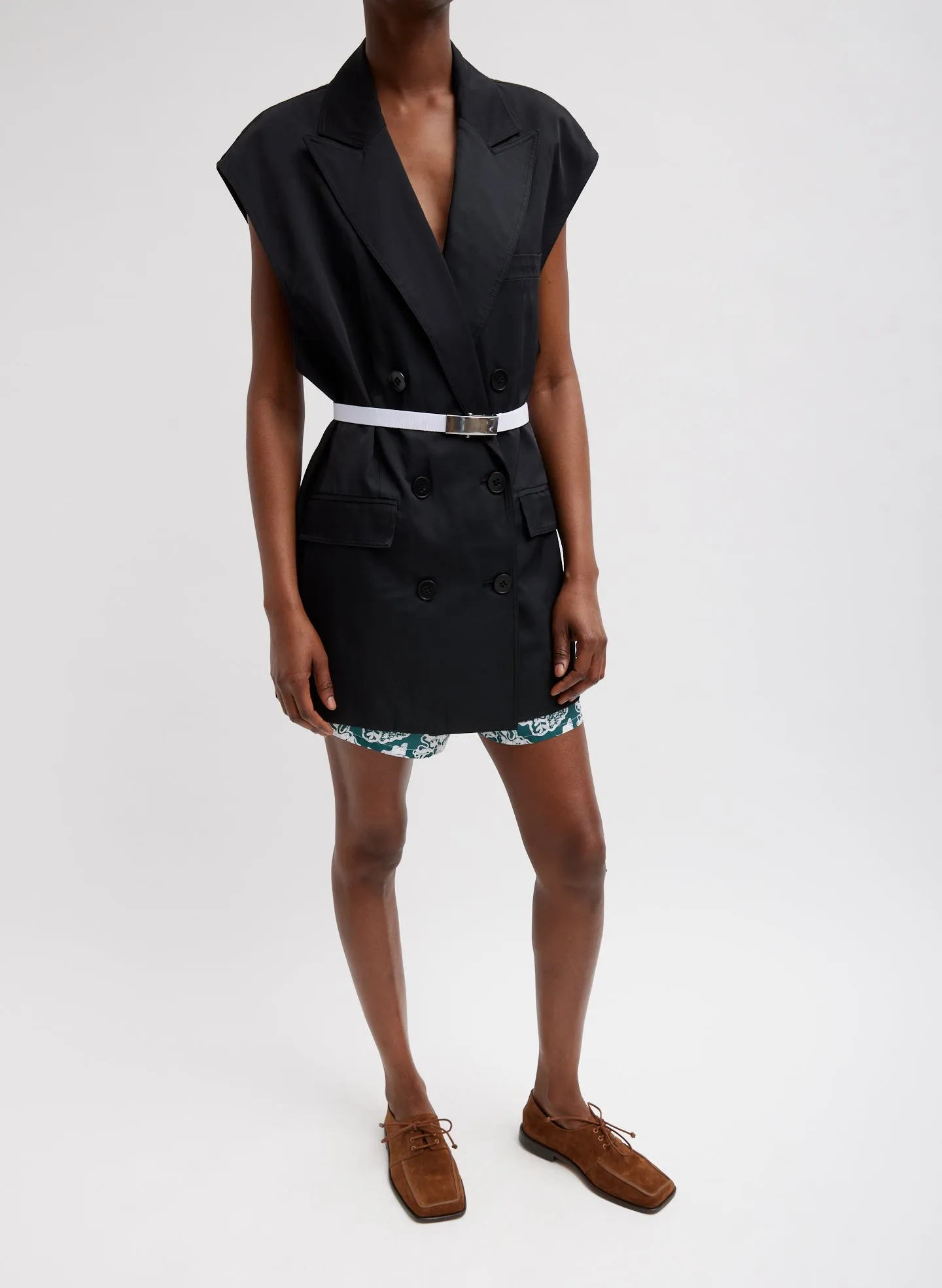 Recycled Nylon Batik Pull On Shorts sold by Tibi product image thumbnail 5