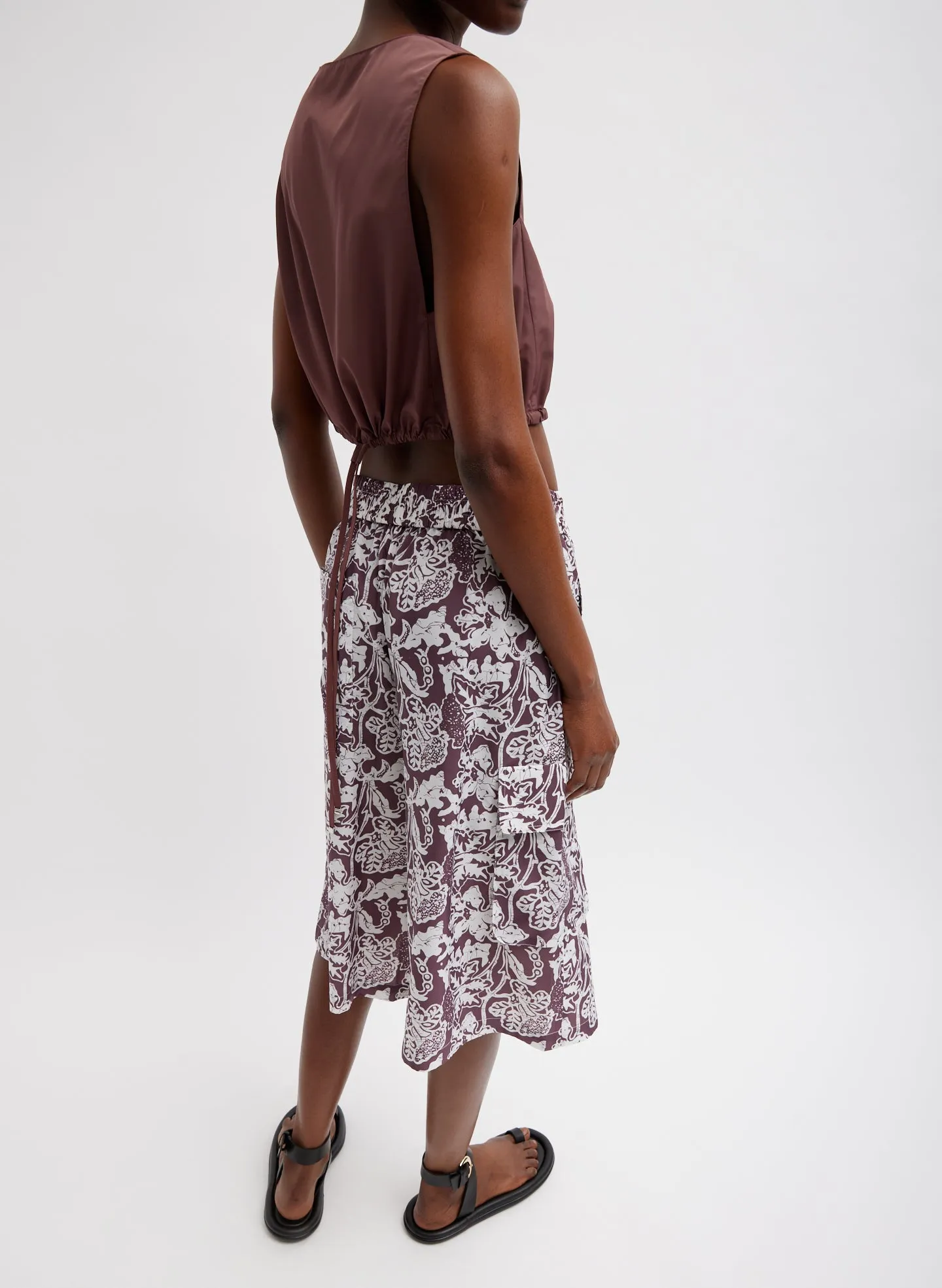 Italian Sporty Nylon Cropped Square Neck Top sold by Tibi product image thumbnail 3