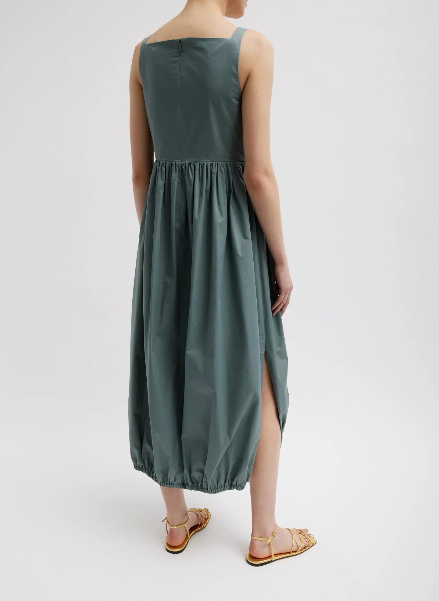 Eco Poplin Square Neck Sculpted Dress sold by Tibi product image thumbnail 3