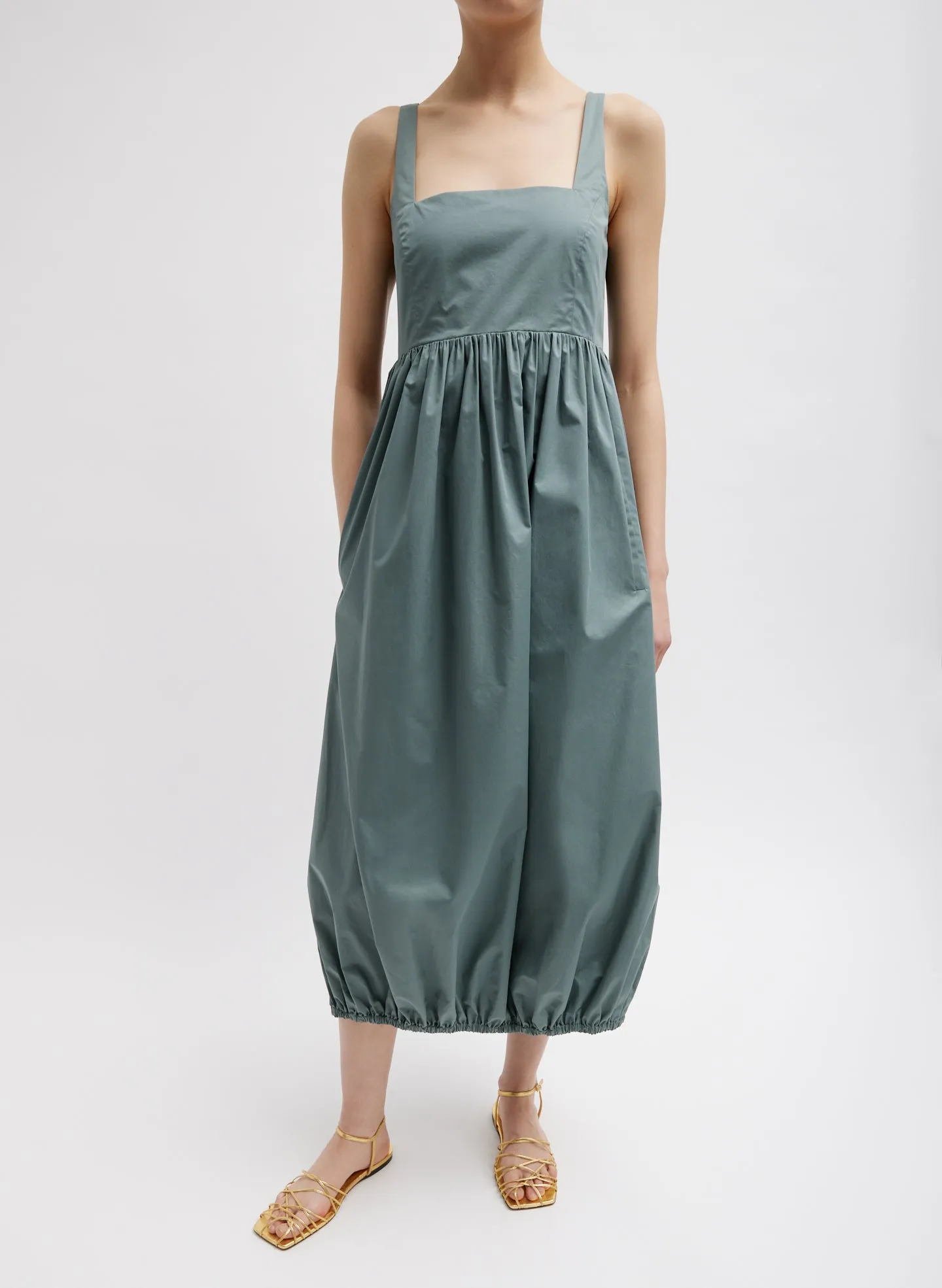 Eco Poplin Square Neck Sculpted Dress sold by Tibi
