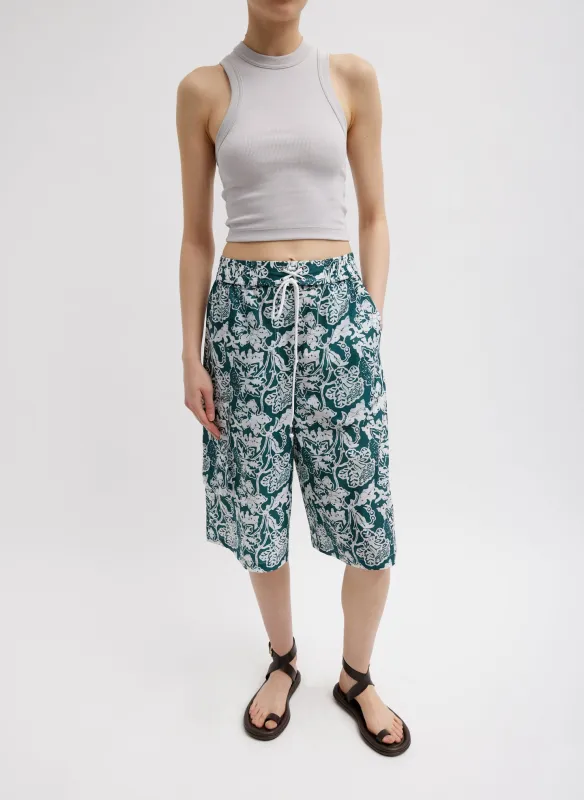 Recycled Nylon Batik Cargo Short made by Tibi