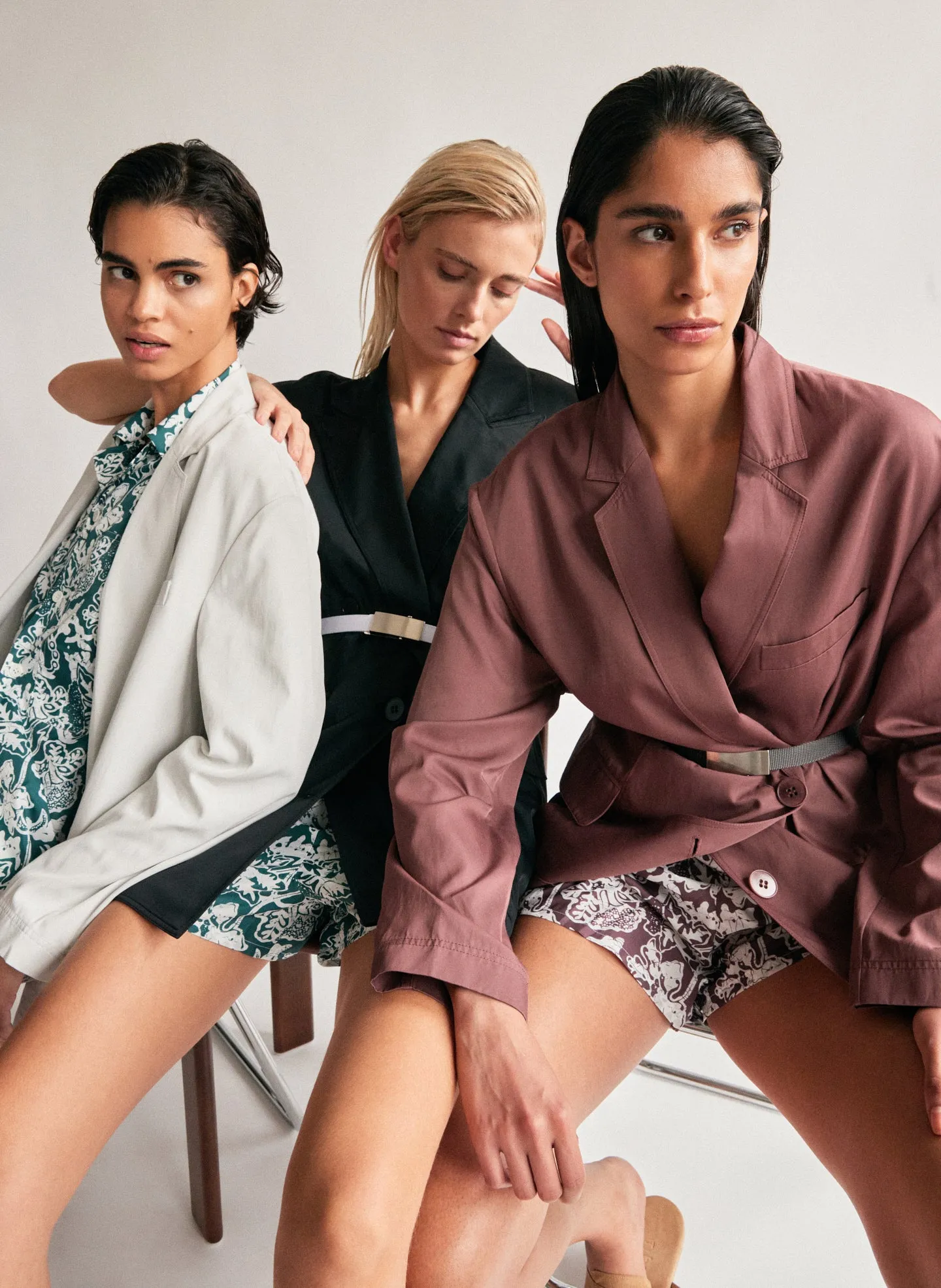 Recycled Nylon Batik Pull On Shorts sold by Tibi product image thumbnail 2