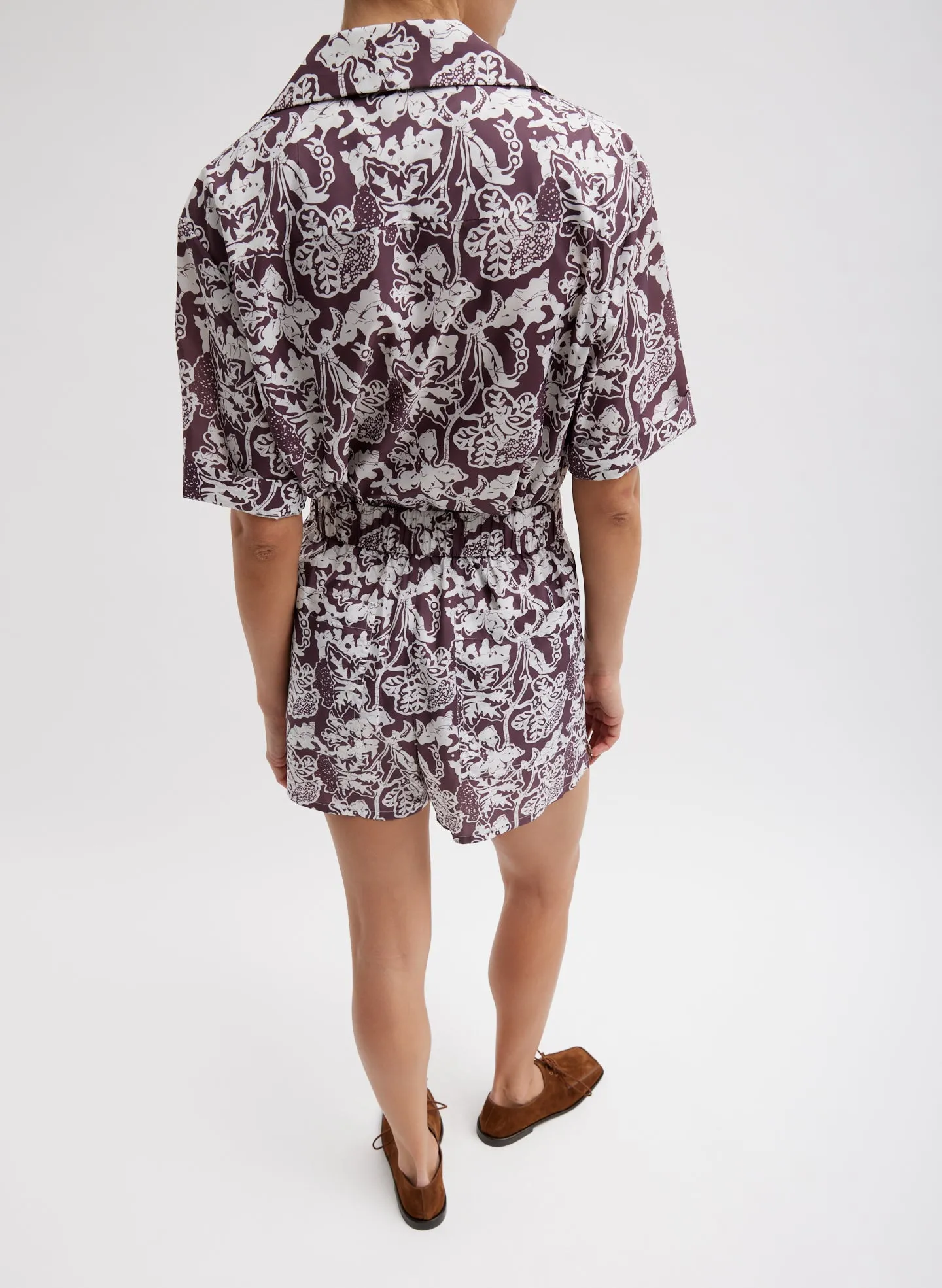 Recycled Nylon Batik Pull On Shorts sold by Tibi product image thumbnail 5