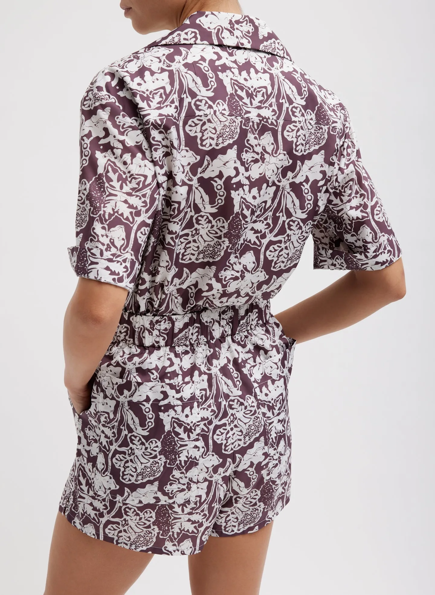 Recycled Nylon Batik Pull On Shorts sold by Tibi product image thumbnail 4