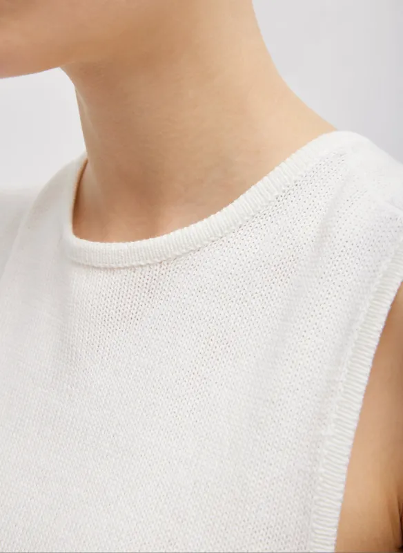 Cotton Criss Cross Sleeveless Sweater sold by Tibi
