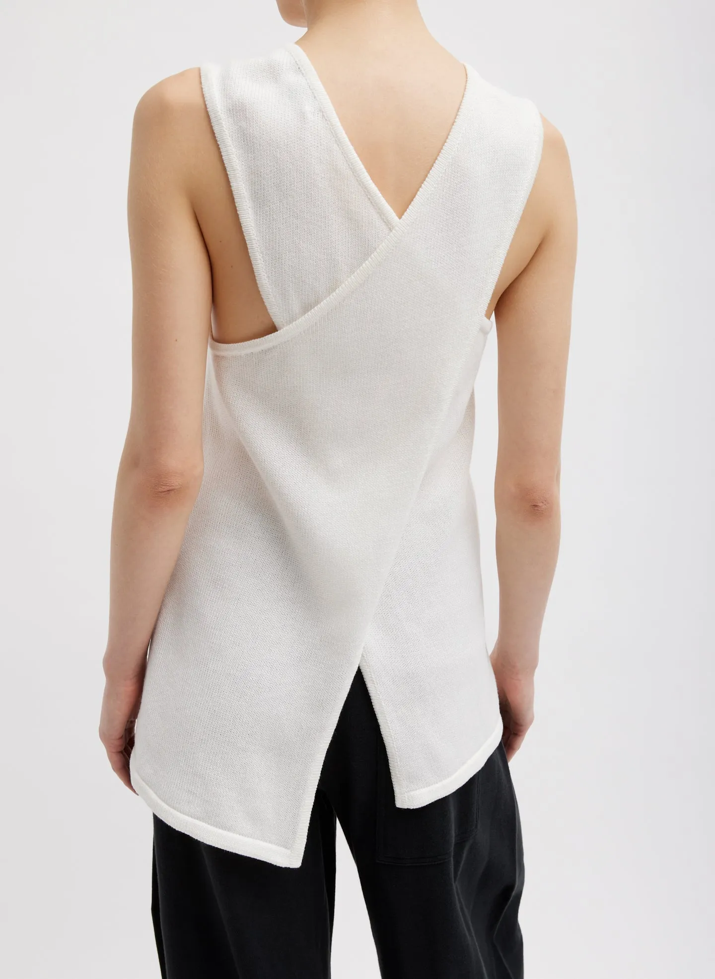 Cotton Criss Cross Sleeveless Sweater sold by Tibi product image thumbnail 3