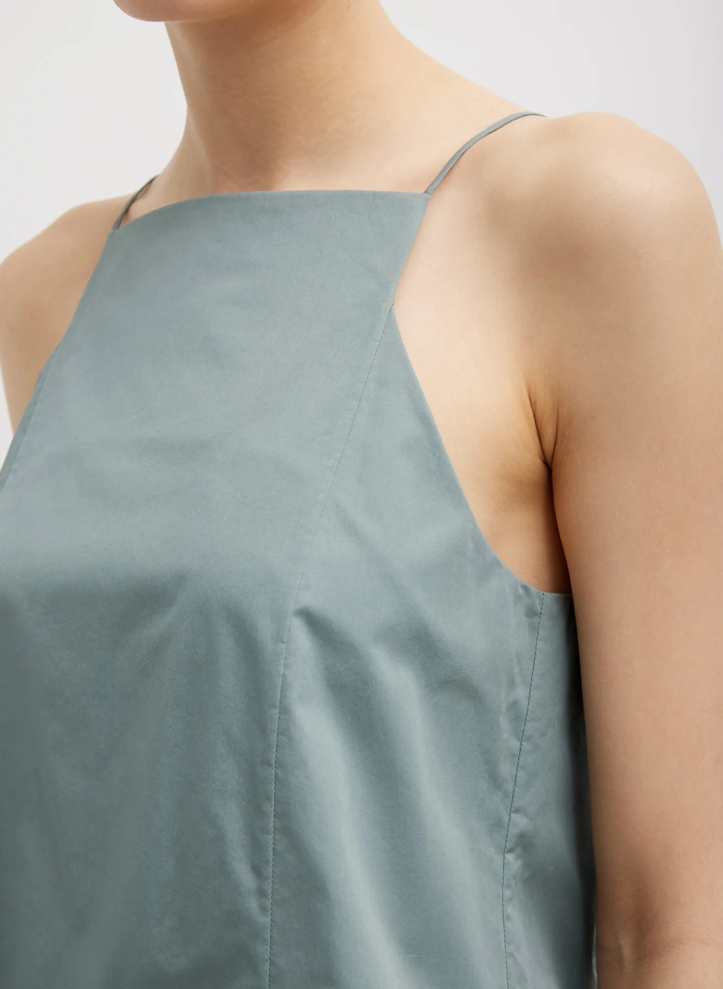 Eco Poplin Cropped Square Neck Criss Cross Tank sold by Tibi product image thumbnail 4