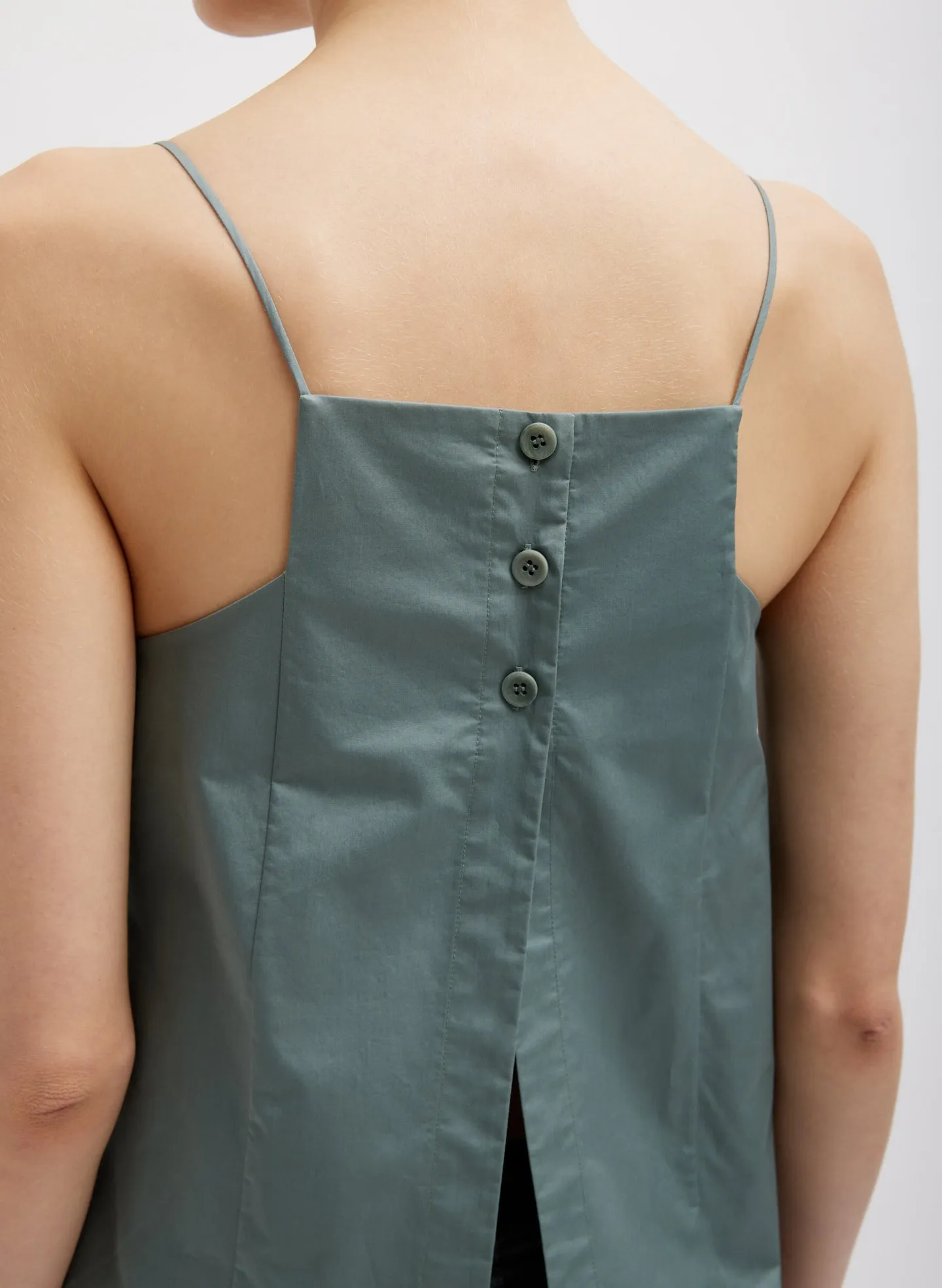 Eco Poplin Cropped Square Neck Criss Cross Tank sold by Tibi product image thumbnail 5
