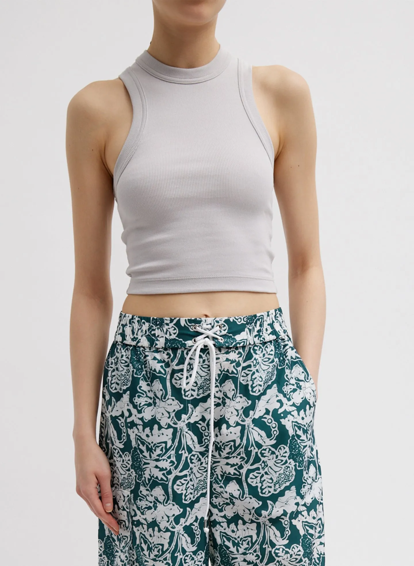 Ribbed T-Shirt Cropped Tank sold by Tibi