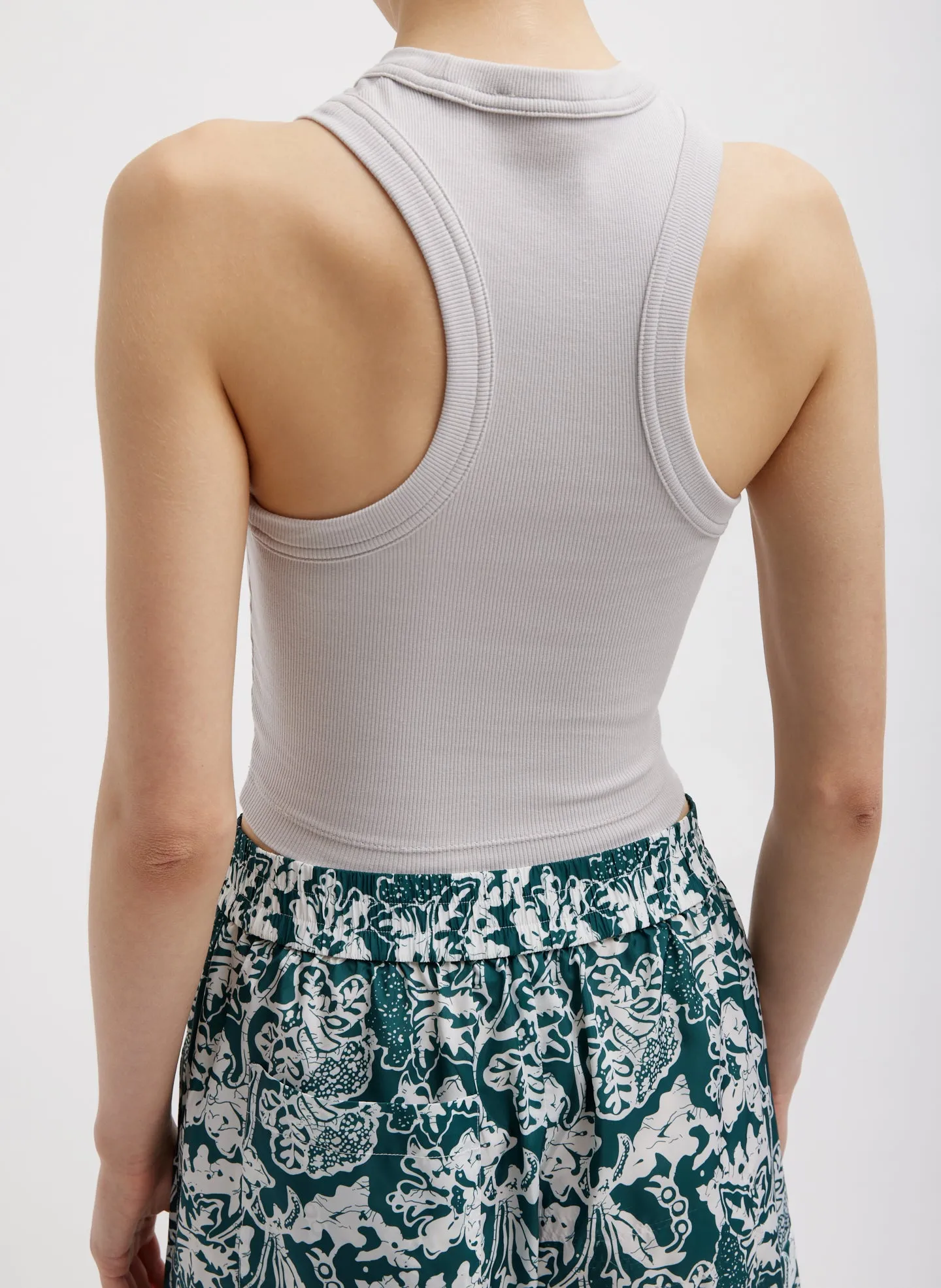 Ribbed T-Shirt Cropped Tank sold by Tibi product image thumbnail 2