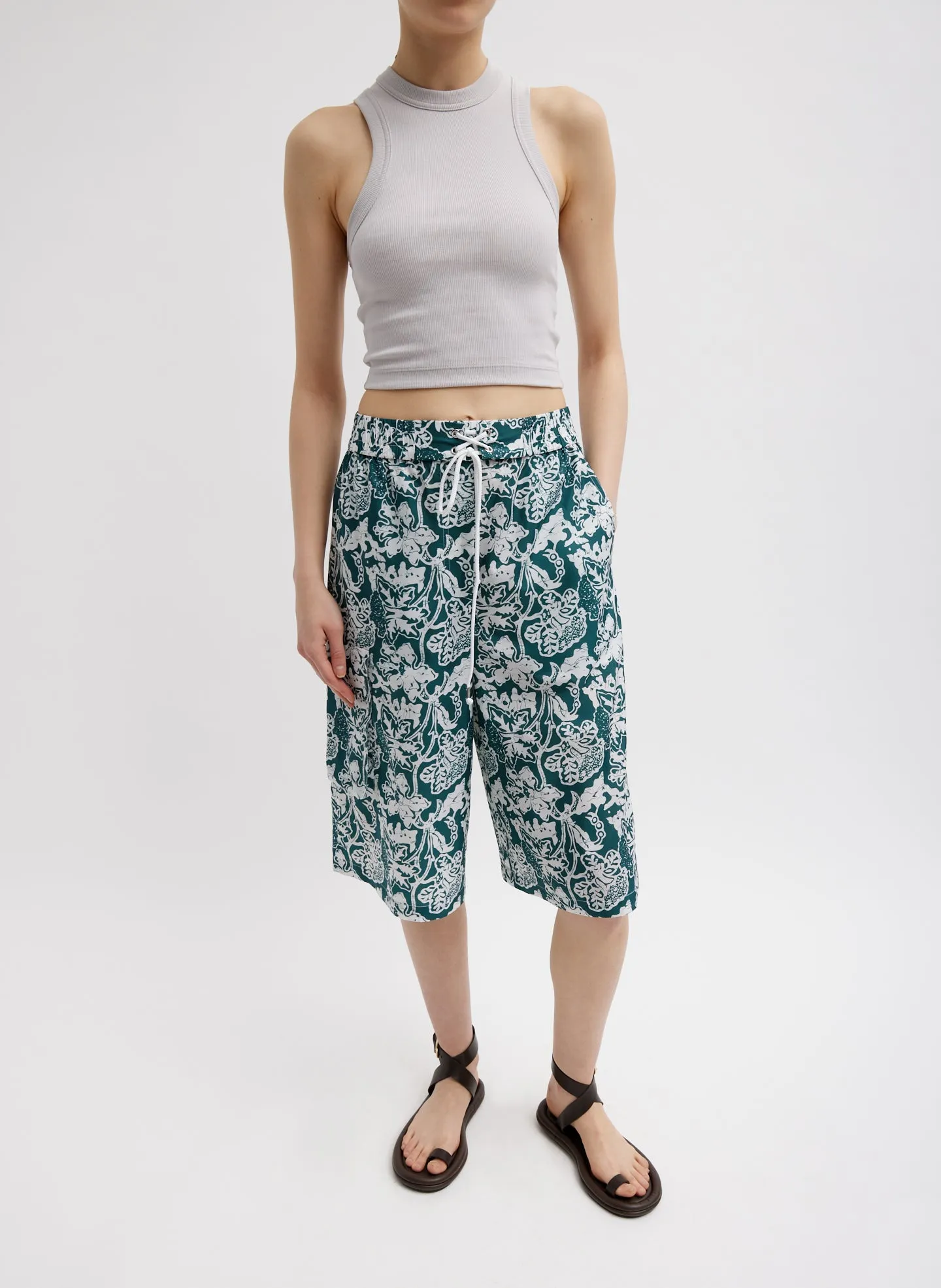 Ribbed T-Shirt Cropped Tank sold by Tibi product image thumbnail 3