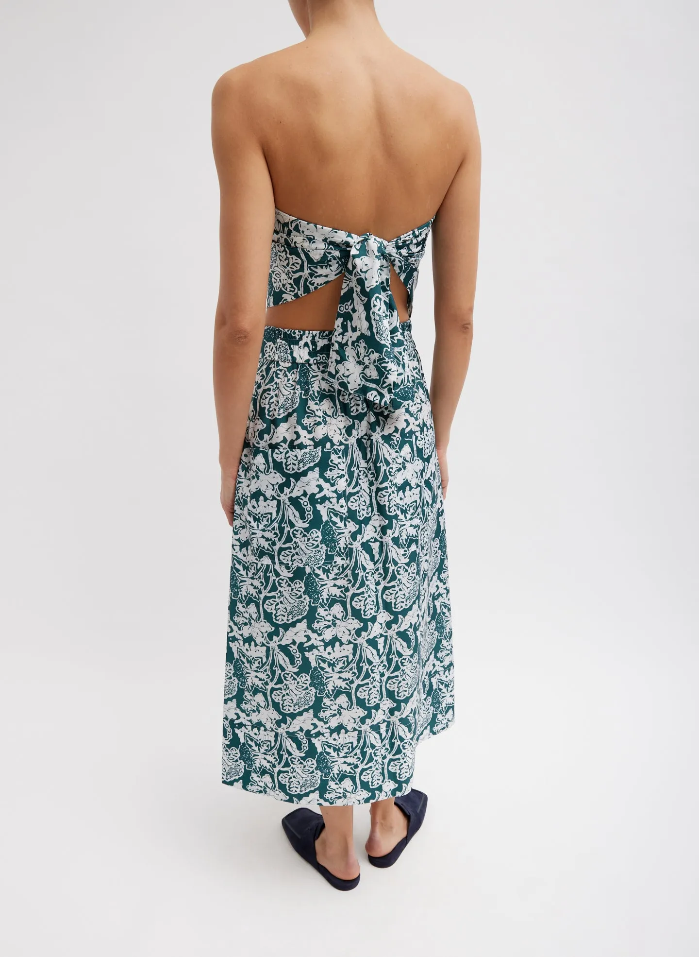 Recycled Nylon Batik Strapless Bandeau sold by Tibi product image thumbnail 4