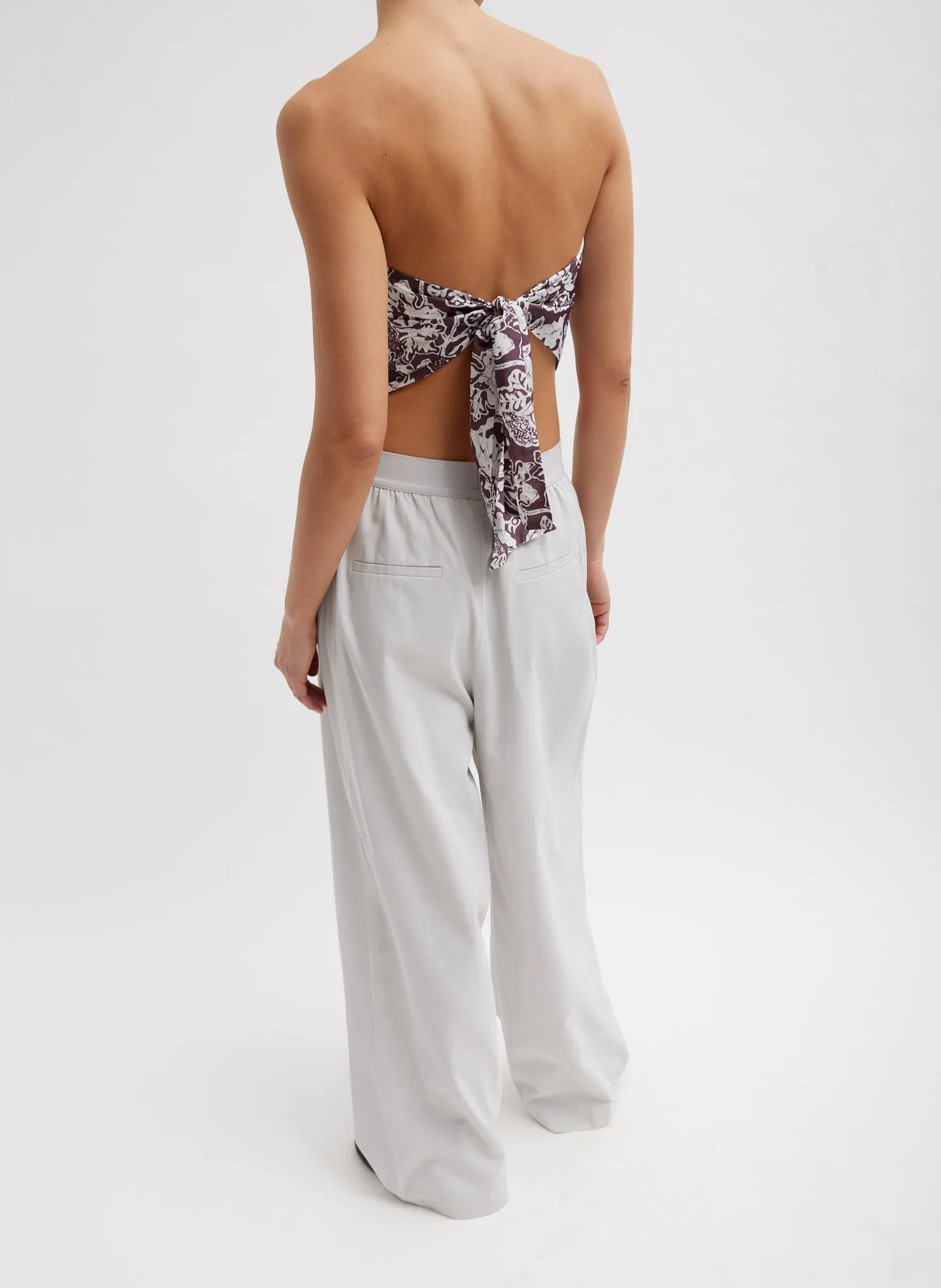 Recycled Nylon Batik Strapless Bandeau sold by Tibi product image thumbnail 5