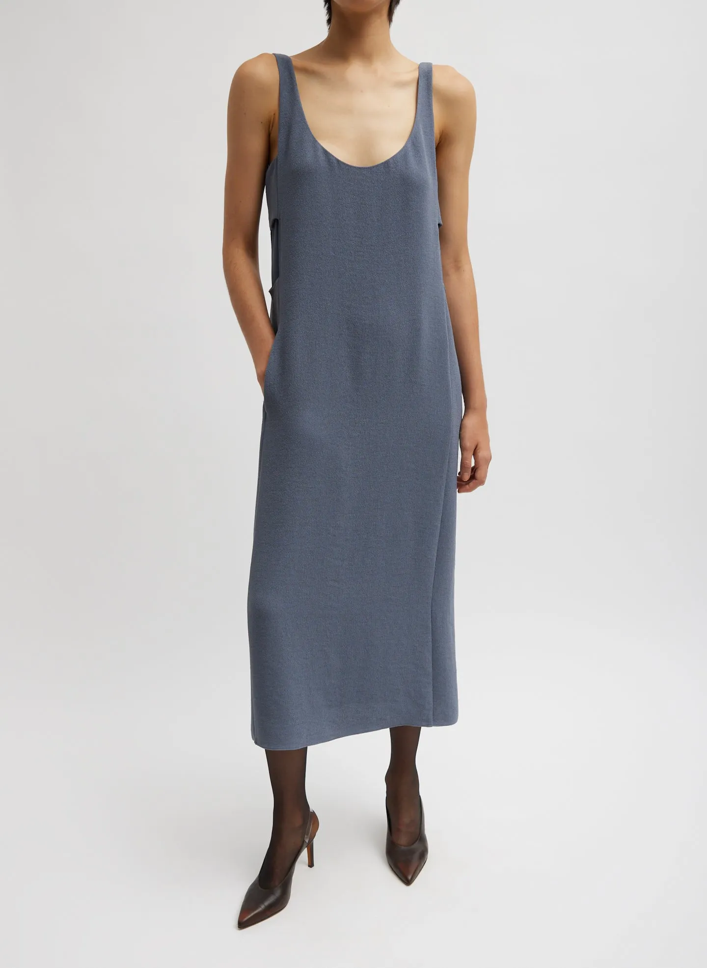 Pebble Sable Paneled Tank Dress sold by Tibi