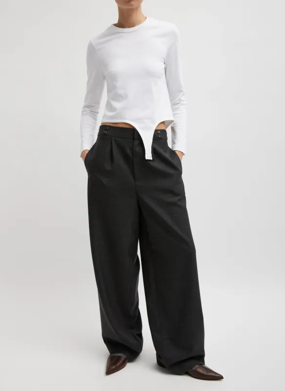 Perfect T-Shirt Shrunken Crewneck With Straps sold by Tibi