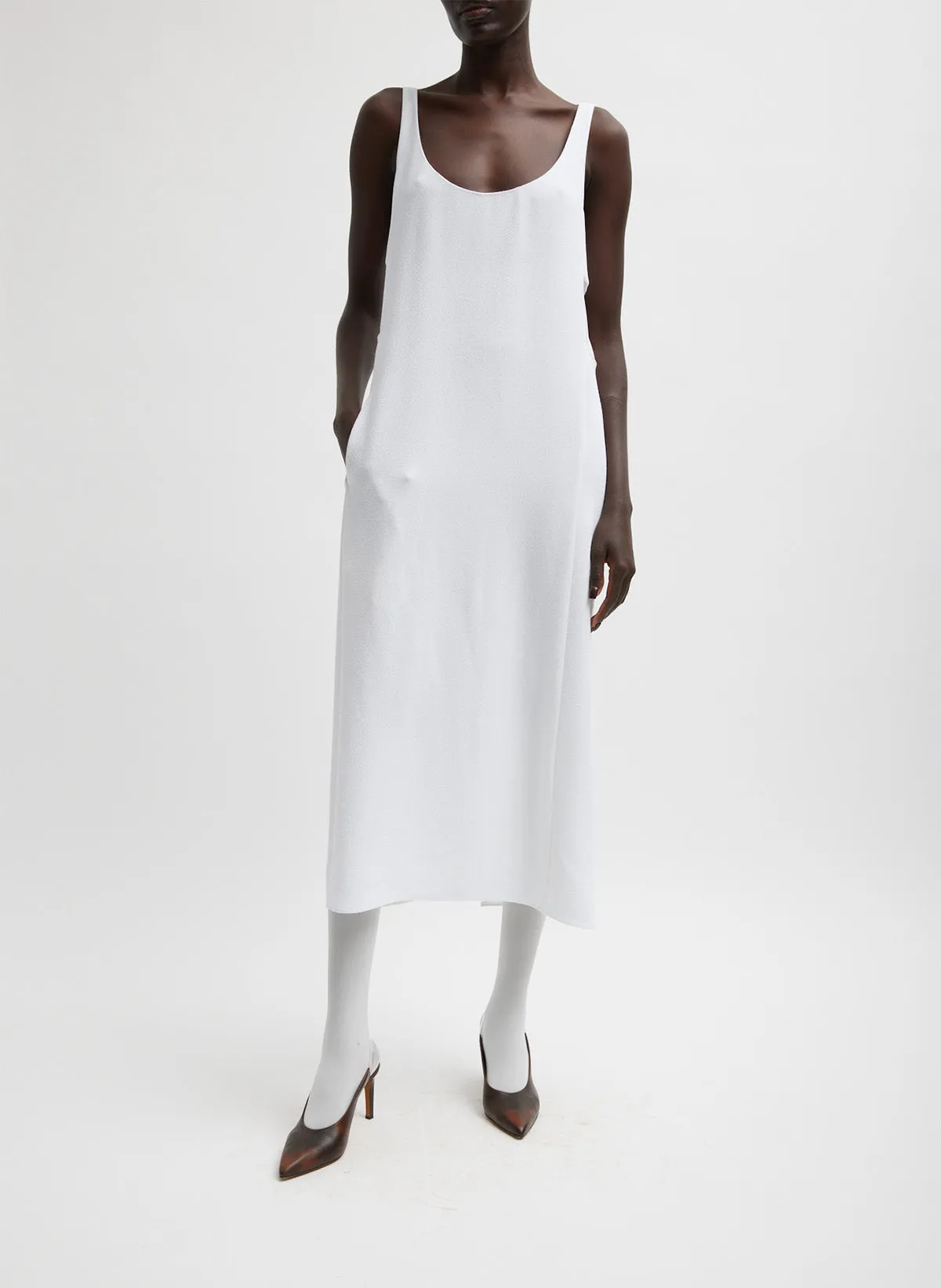 Pebble Sable Paneled Tank Dress sold by Tibi