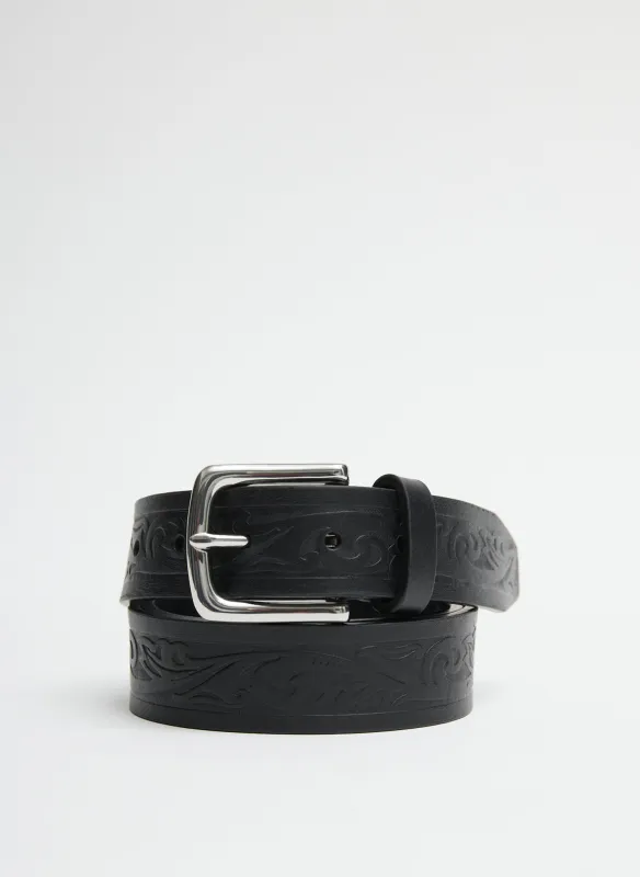 Classic Men's Tooled Leather Belt sold by Tibi