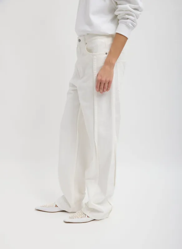 Spring Denim Tuck Jean made by Tibi