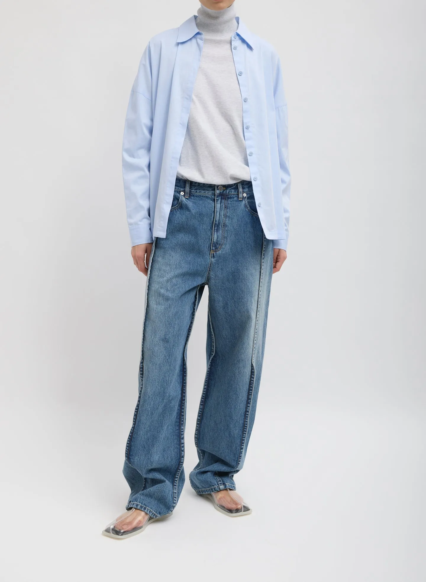 Spring Denim Tuck Jean sold by Tibi product image thumbnail 5