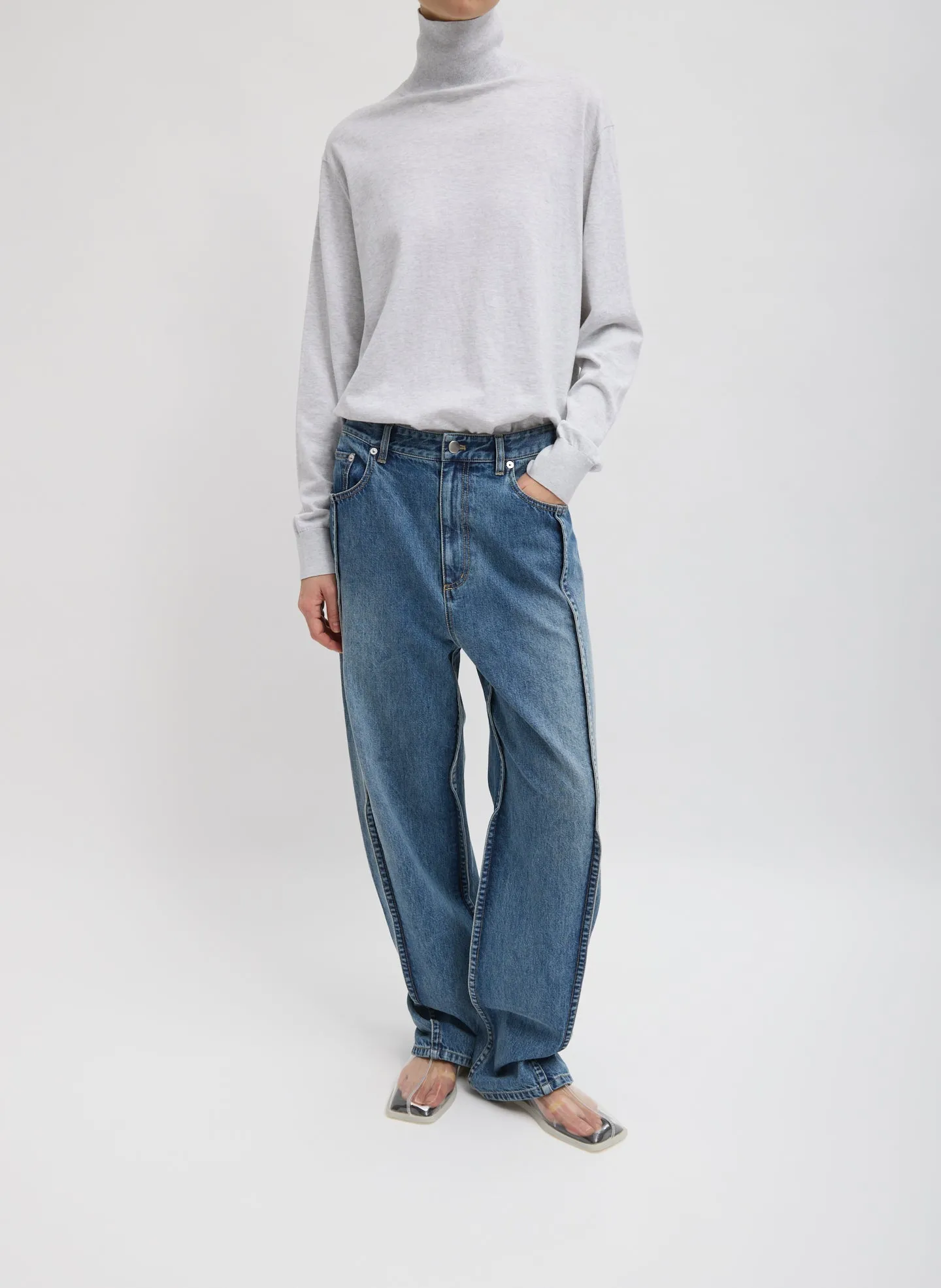 Spring Denim Tuck Jean sold by Tibi