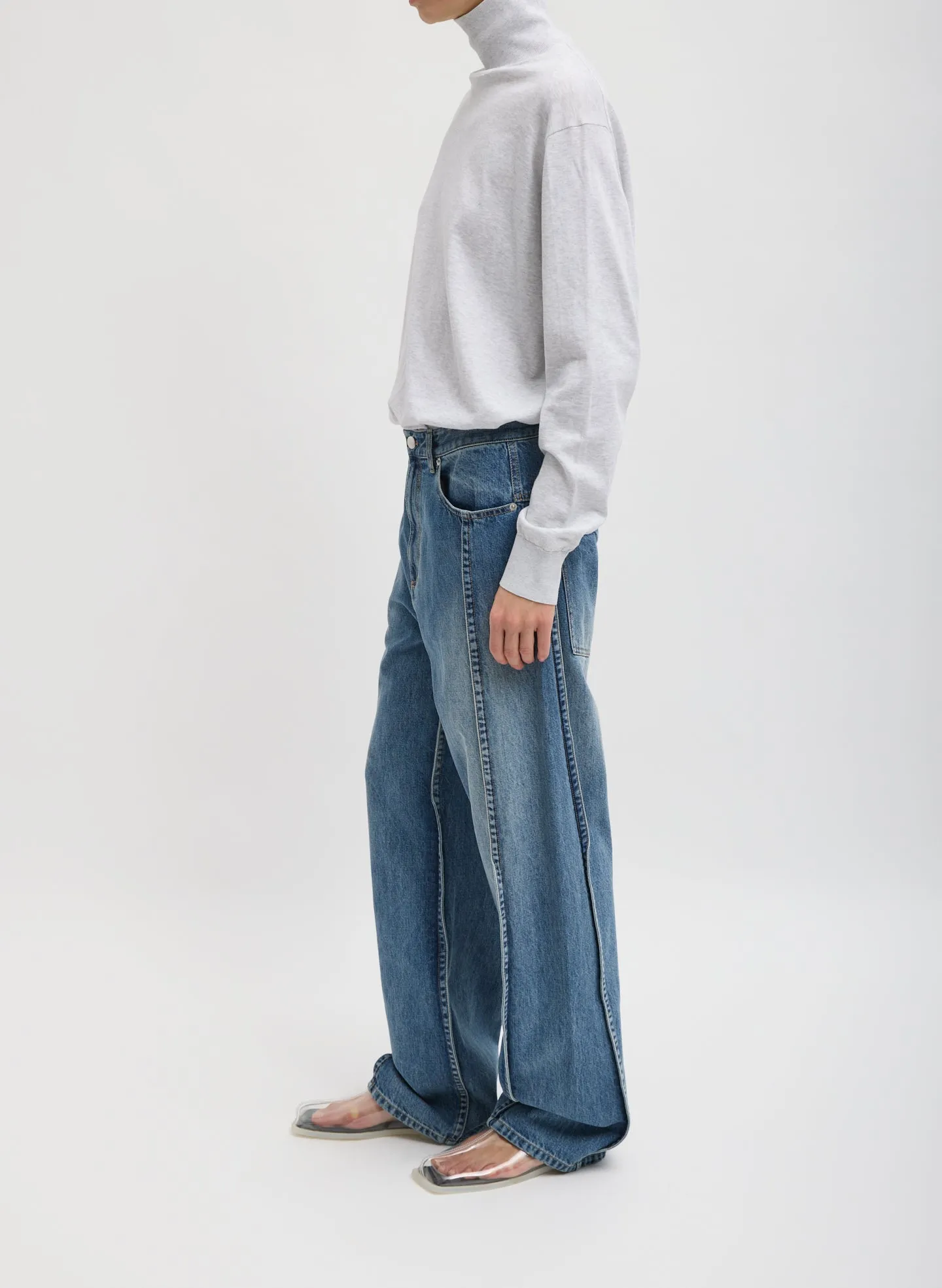 Spring Denim Tuck Jean sold by Tibi product image thumbnail 4