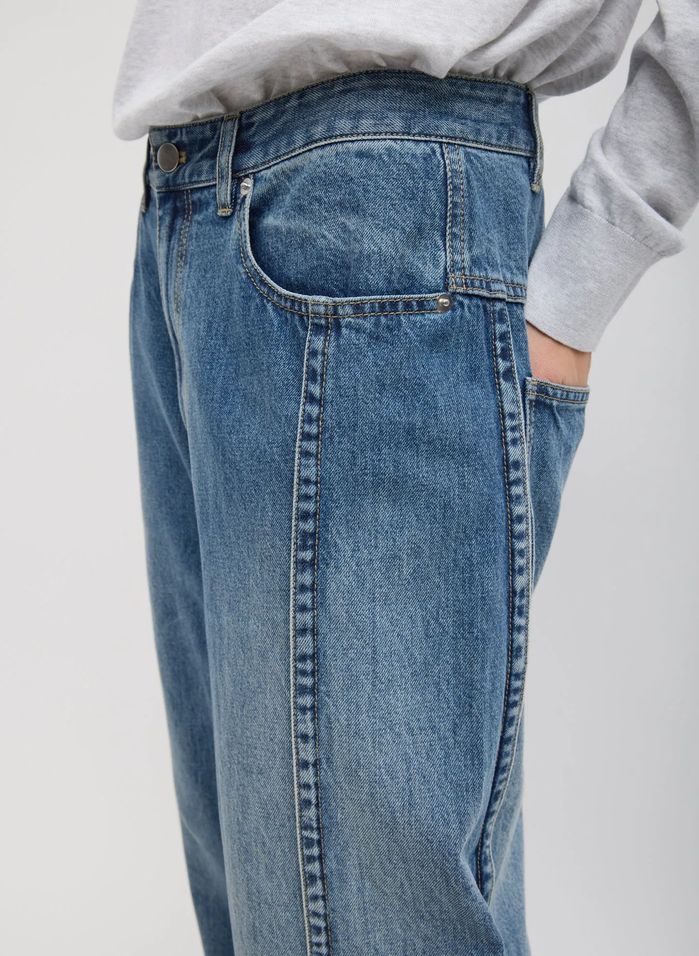 Spring Denim Tuck Jean sold by Tibi product image thumbnail 2