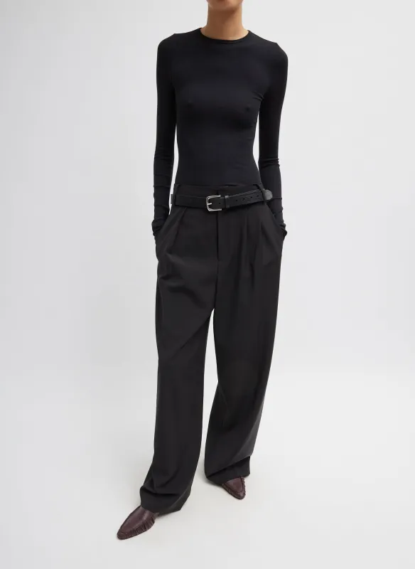 Circular Ribbed Crewneck Pullover T-Shirt made by Tibi