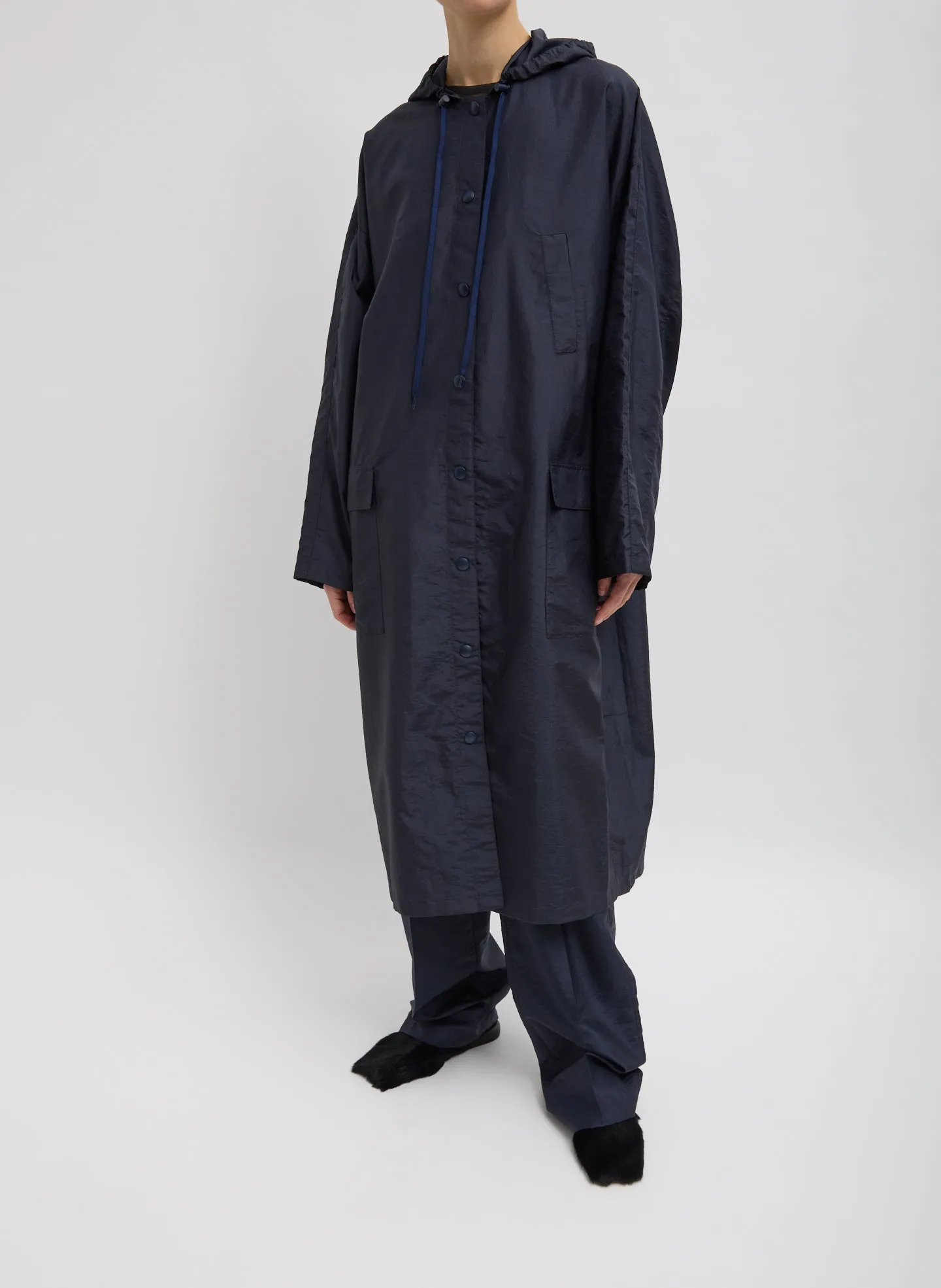 Crispy Nylon Hooded Coat sold by Tibi product image thumbnail 5