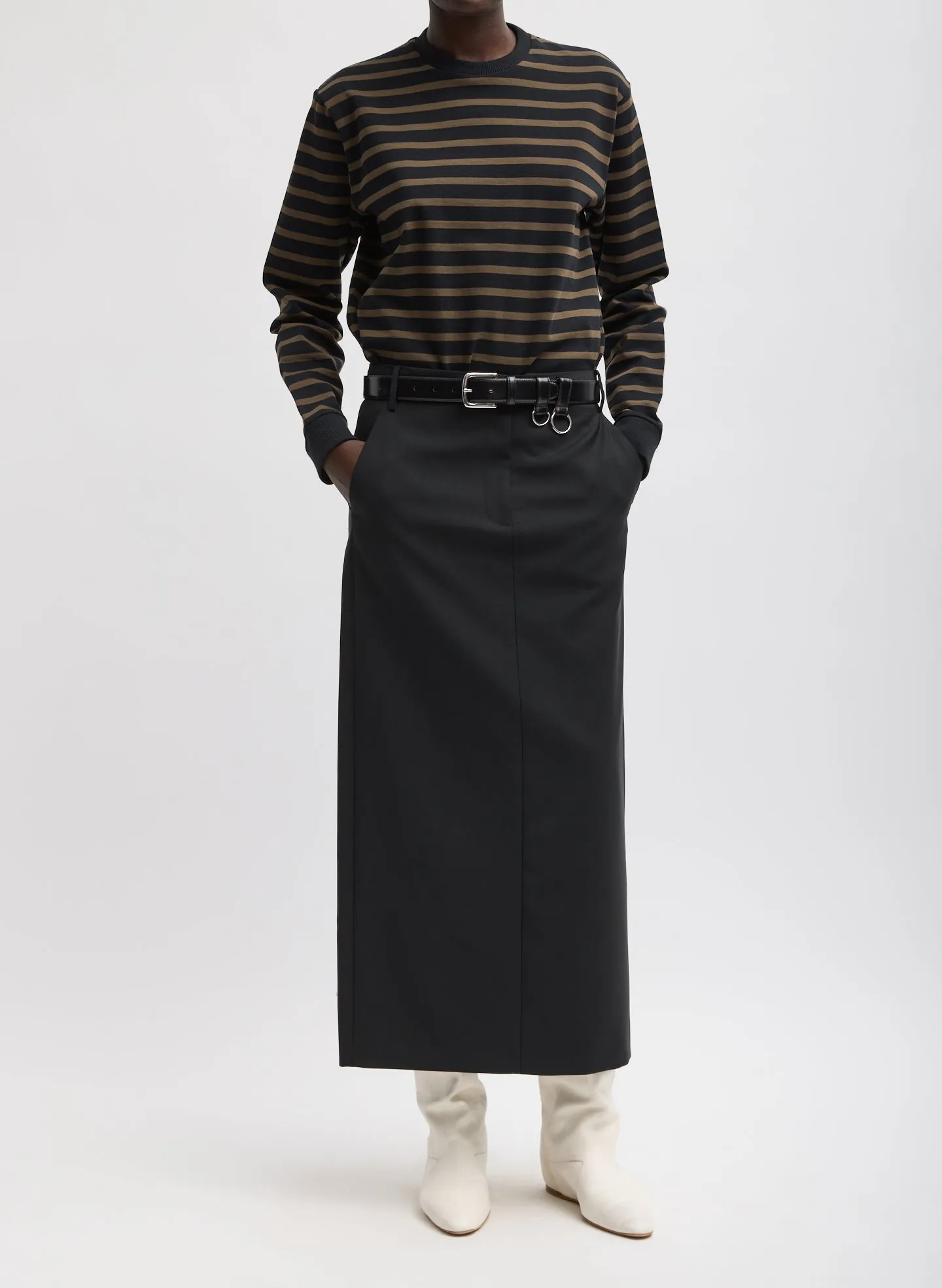 Tropical Wool Maxi Trouser Skirt sold by Tibi