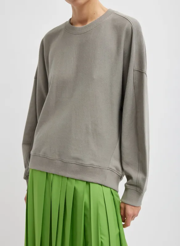 Light Weight Sweatshirting Crewneck Sweatshirt made by Tibi