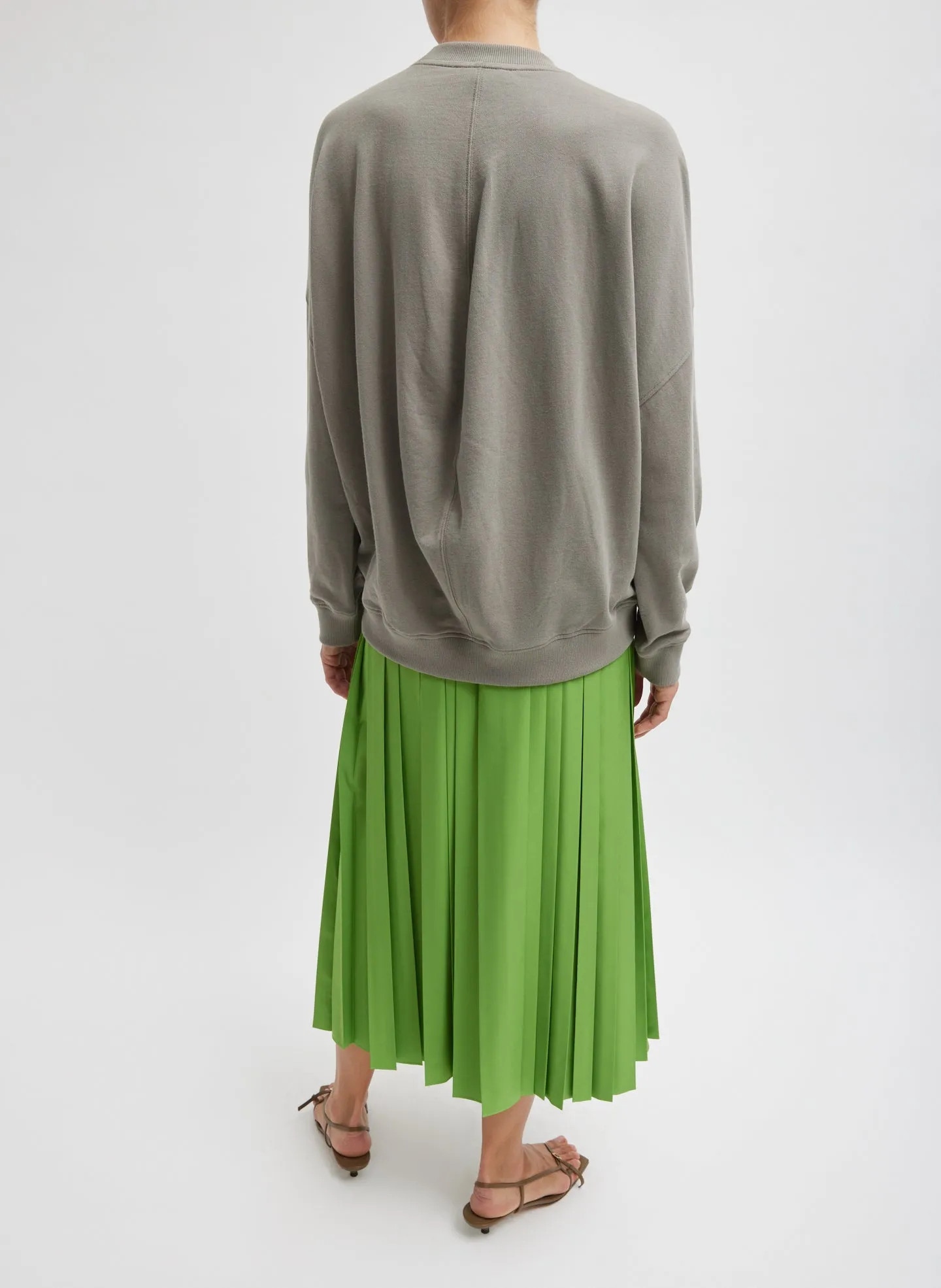 Light Weight Sweatshirting Crewneck Sweatshirt sold by Tibi product image thumbnail 4