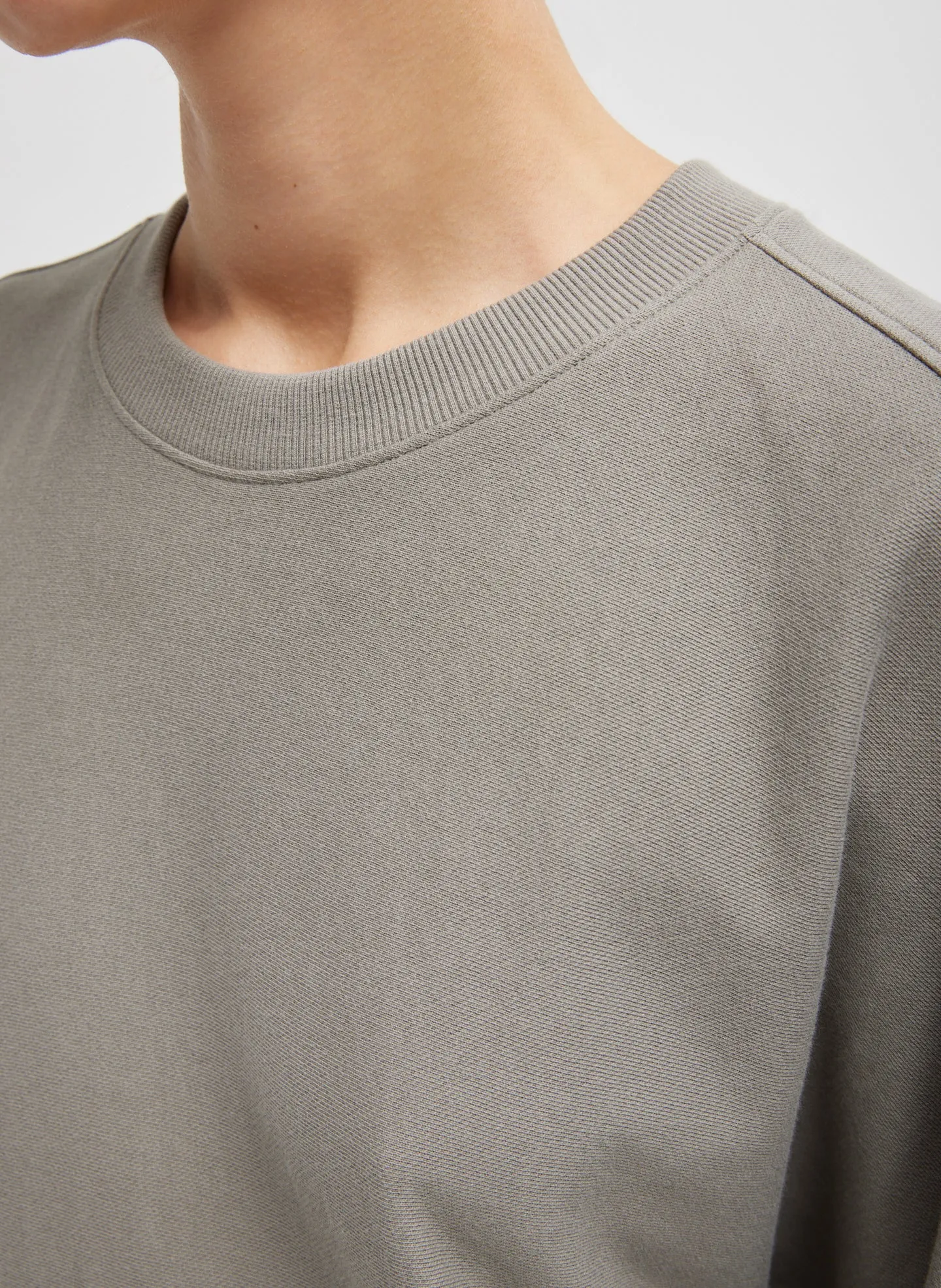 Light Weight Sweatshirting Crewneck Sweatshirt sold by Tibi product image thumbnail 3