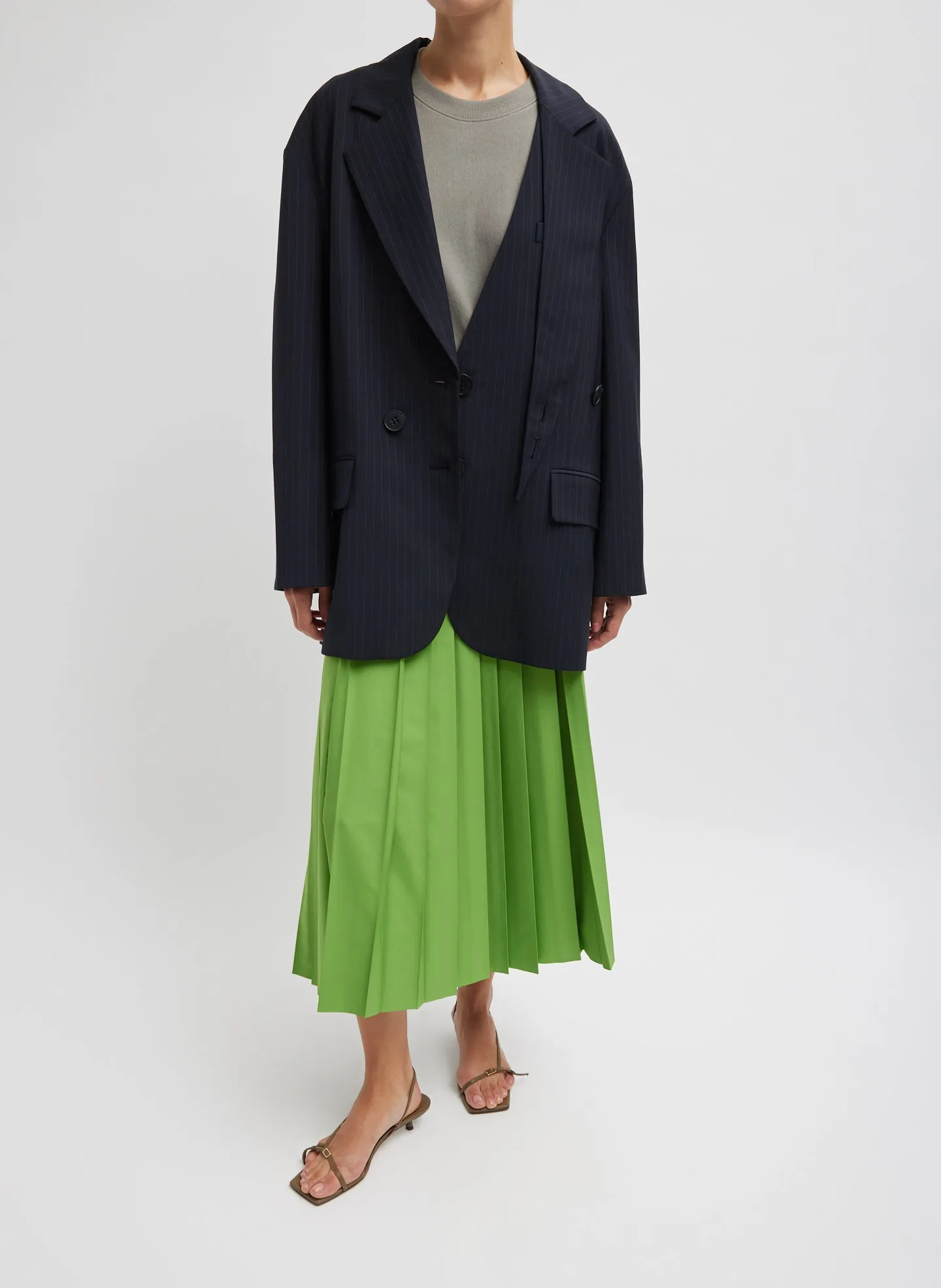 Light Weight Sweatshirting Crewneck Sweatshirt sold by Tibi product image thumbnail 5