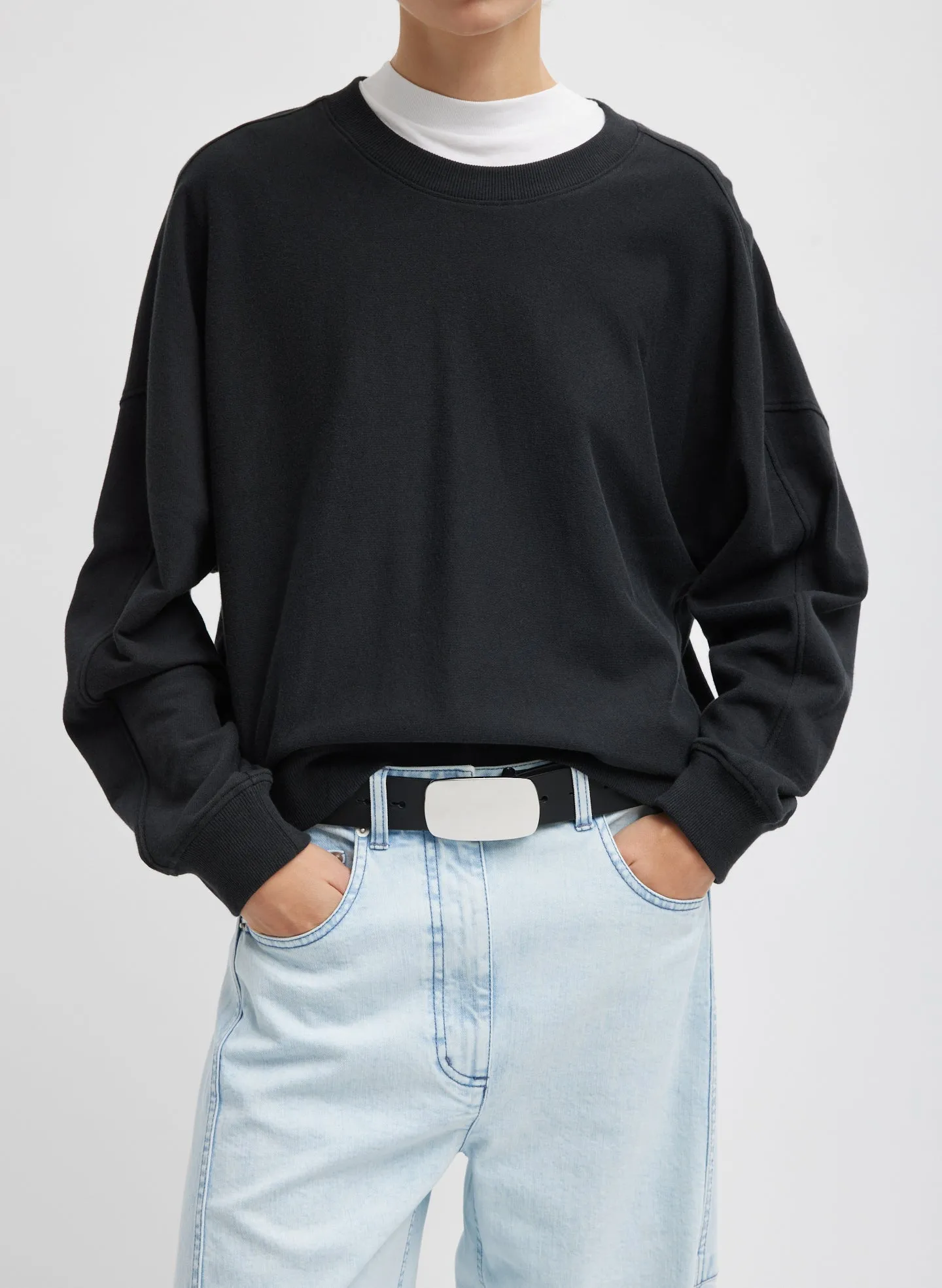 Light Weight Sweatshirting Crewneck Sweatshirt sold by Tibi