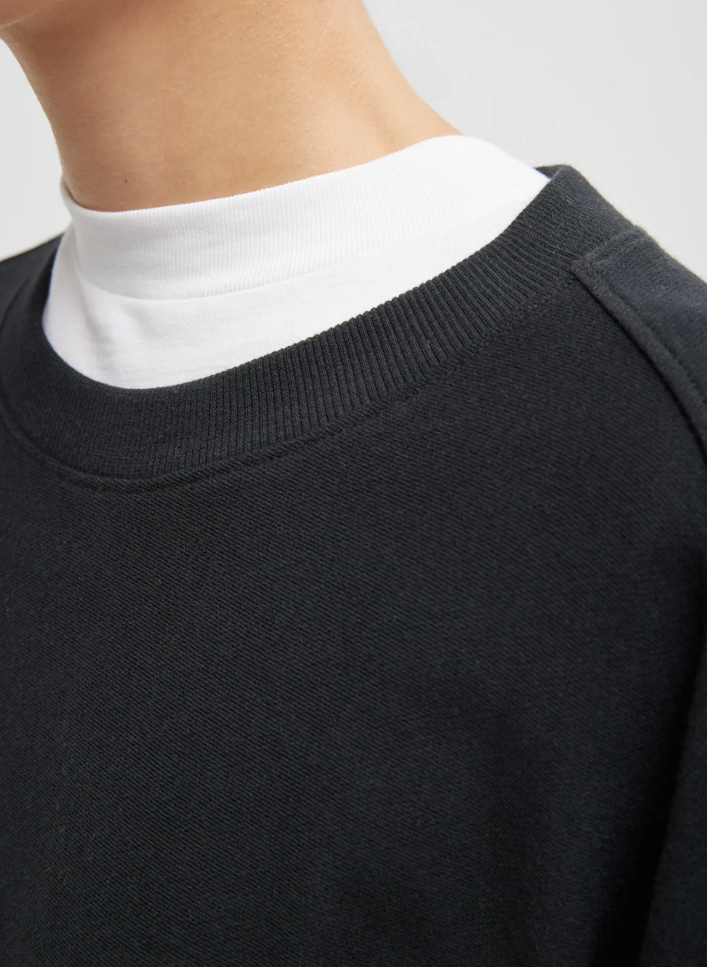 Light Weight Sweatshirting Crewneck Sweatshirt sold by Tibi product image thumbnail 2