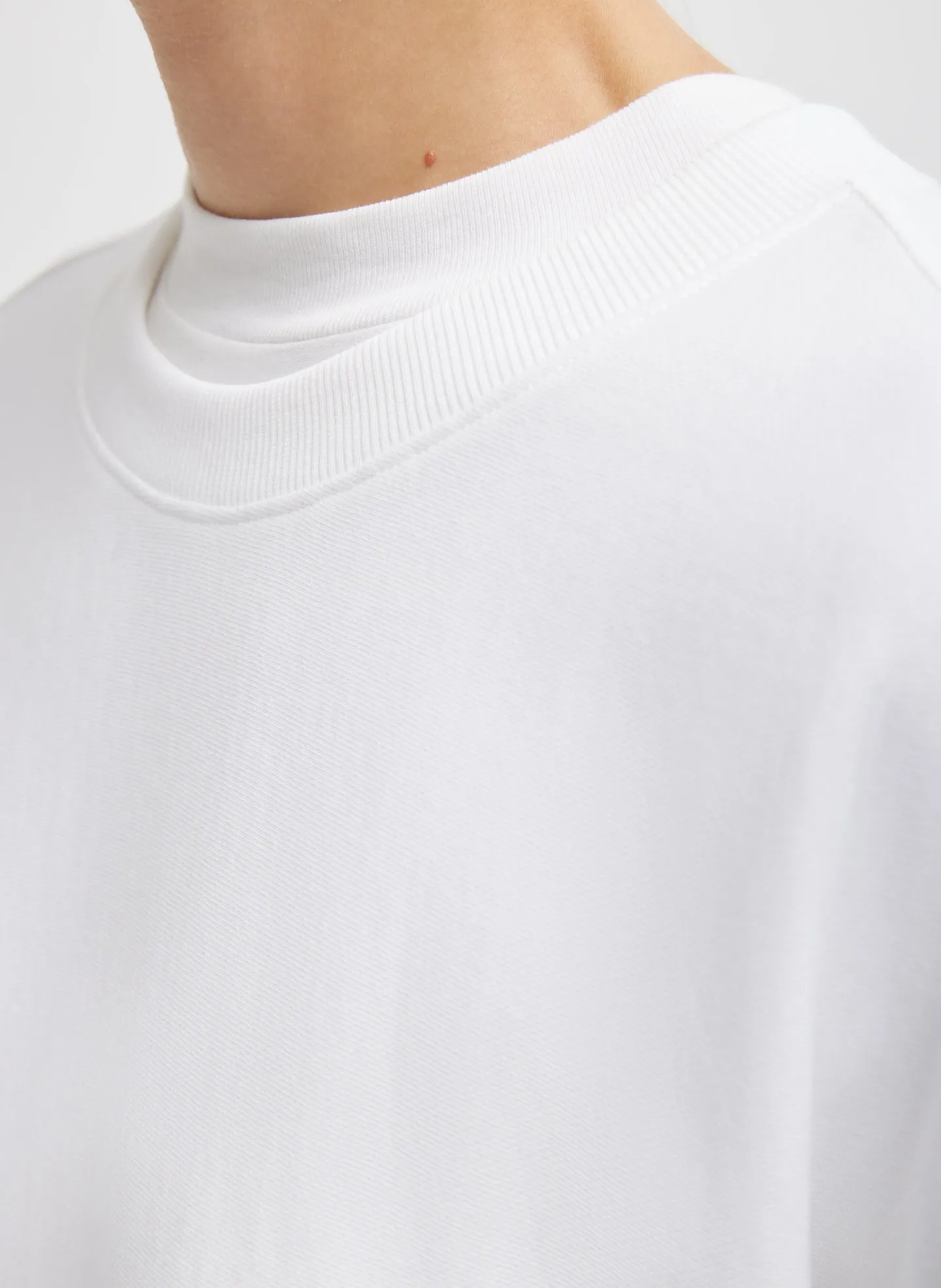 Light Weight Sweatshirting Crewneck Sweatshirt sold by Tibi product image thumbnail 3