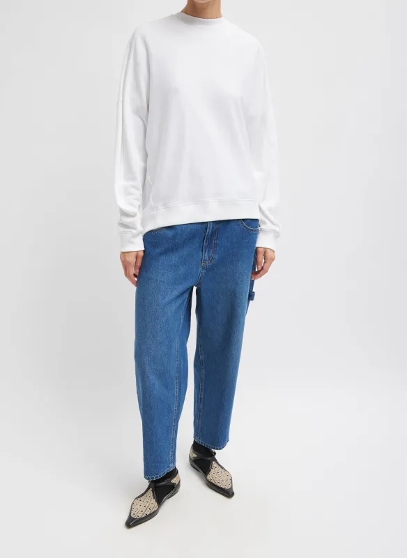 Light Weight Sweatshirting Crewneck Sweatshirt made by Tibi