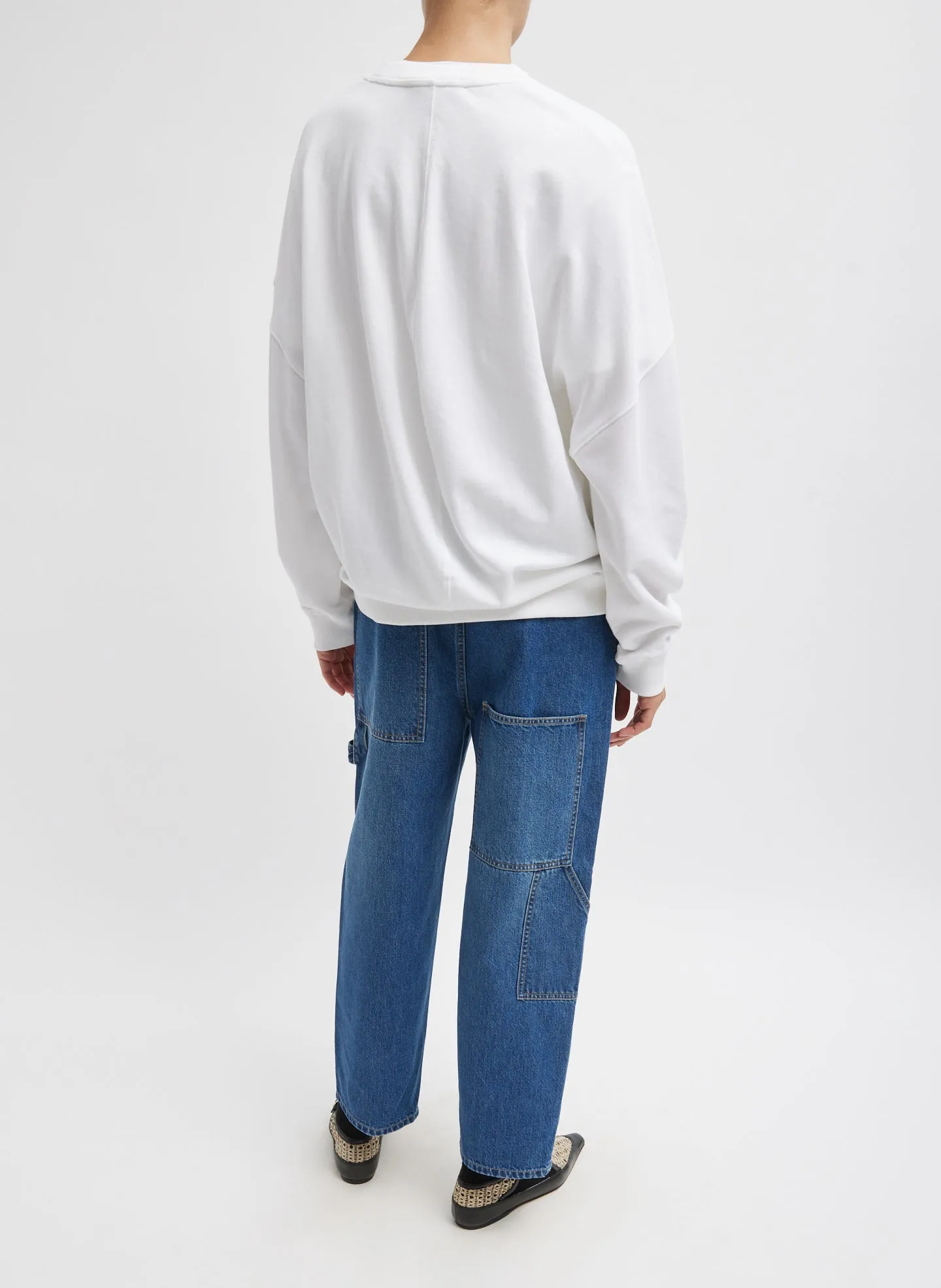 Light Weight Sweatshirting Crewneck Sweatshirt sold by Tibi product image thumbnail 5