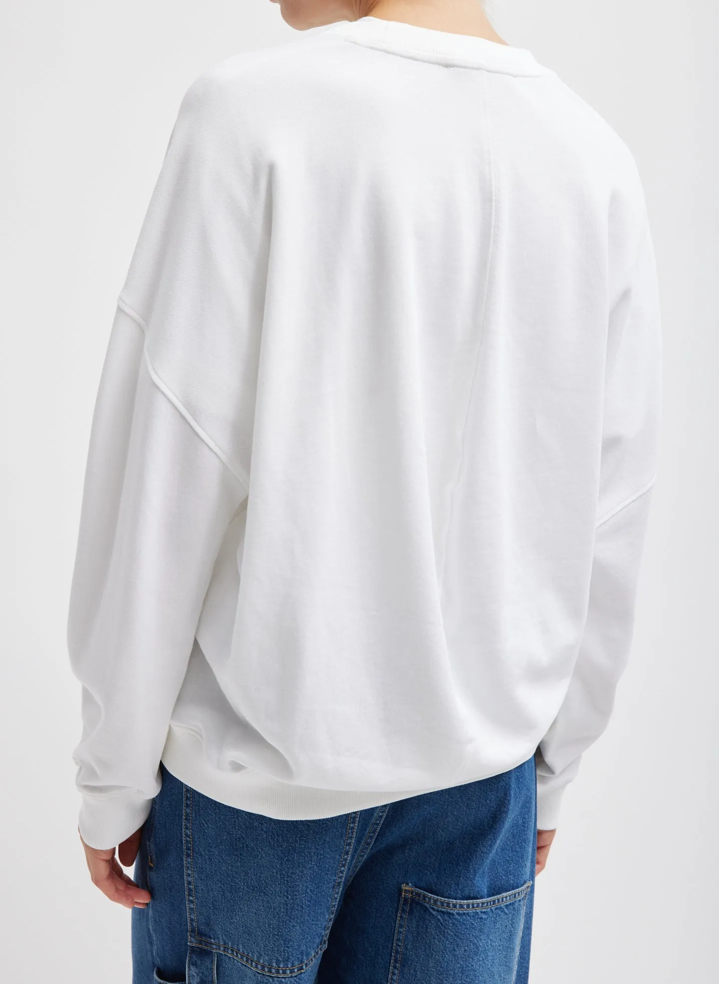 Light Weight Sweatshirting Crewneck Sweatshirt sold by Tibi product image thumbnail 4
