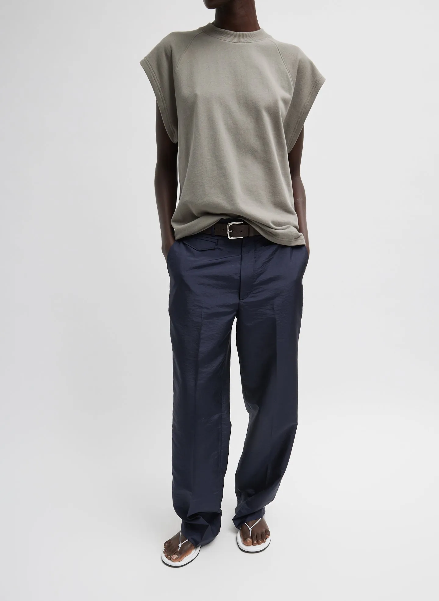 Light Weight Sweatshirting Sleeveless Easy Top sold by Tibi