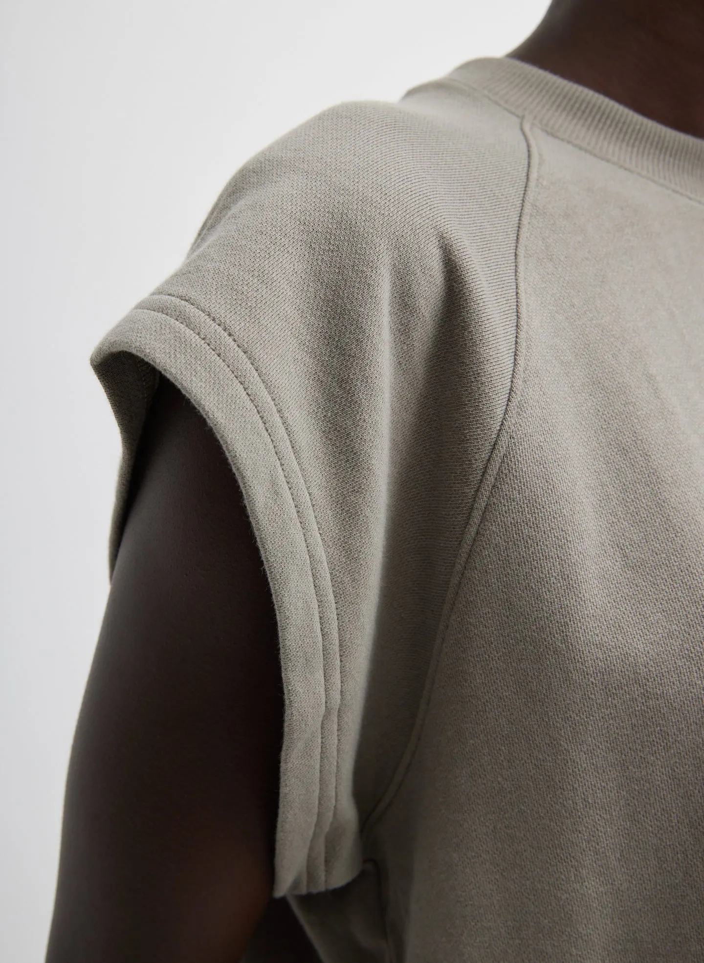 Light Weight Sweatshirting Sleeveless Easy Top sold by Tibi product image thumbnail 3